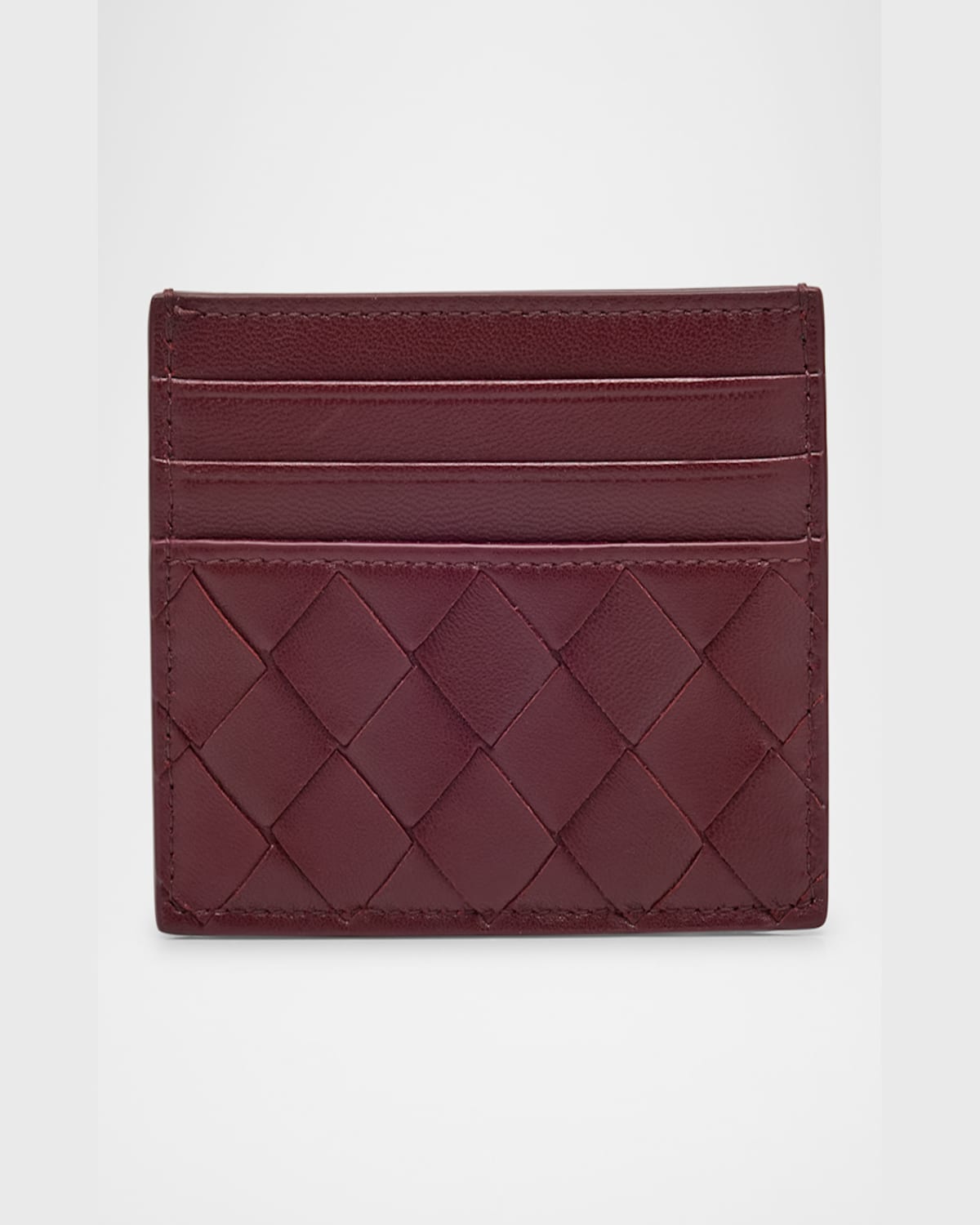 Bottega Veneta Intrecciato Credit Card Case In Barolo