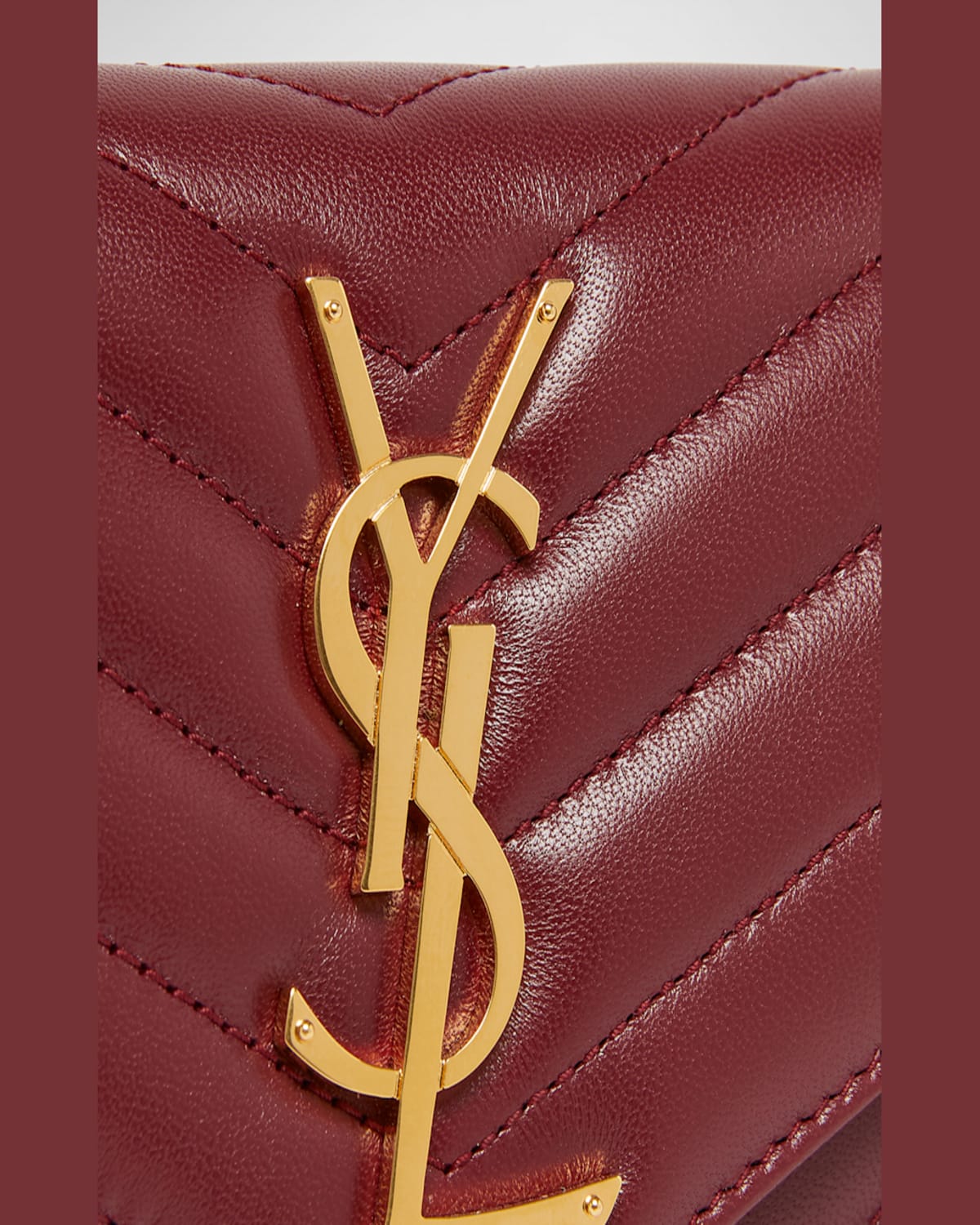 Saint Laurent Ysl Monogram Large Envelope Flap Wallet In Smooth Leather