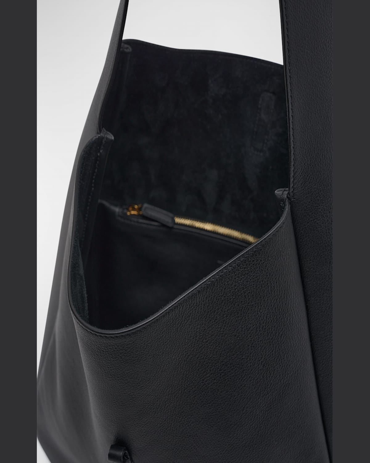 Saint Laurent Le 5a7 Large Ysl Shoulder Hobo Bag In Smooth Leather In Fox