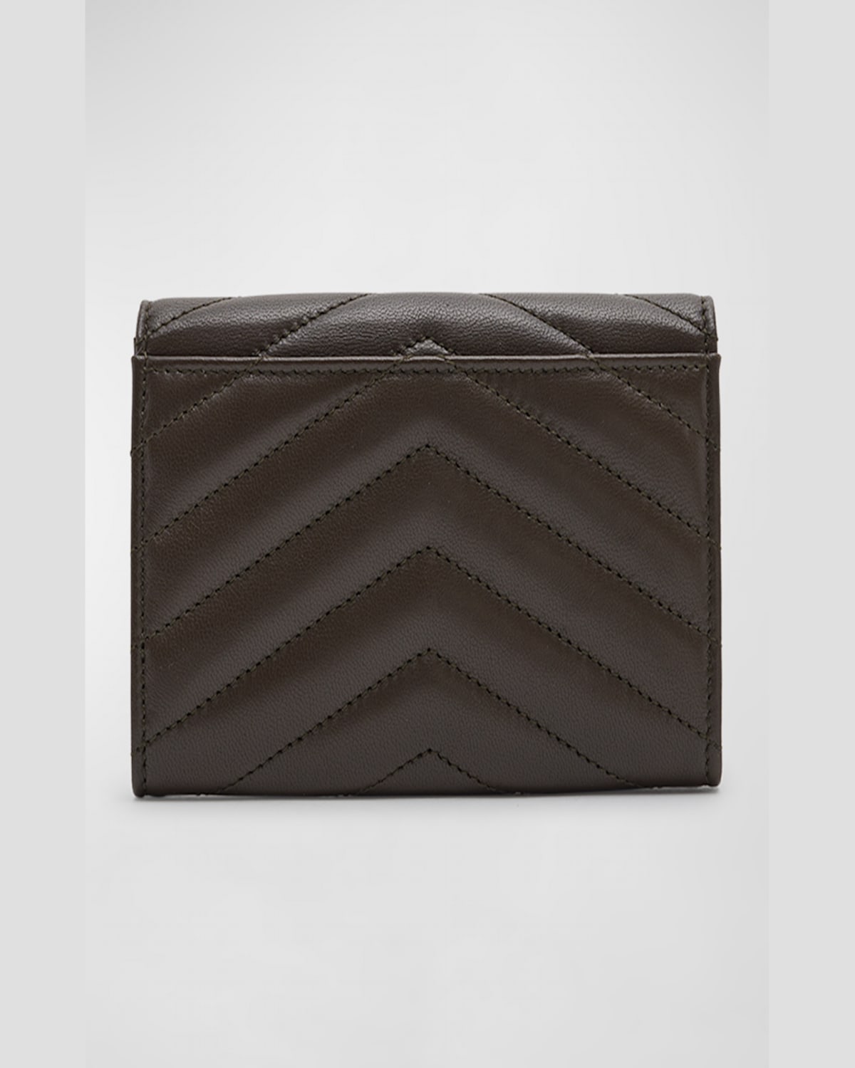Saint Laurent Ysl Monogram Small Flap Wallet In Smooth Leather In 5922 Hortensia