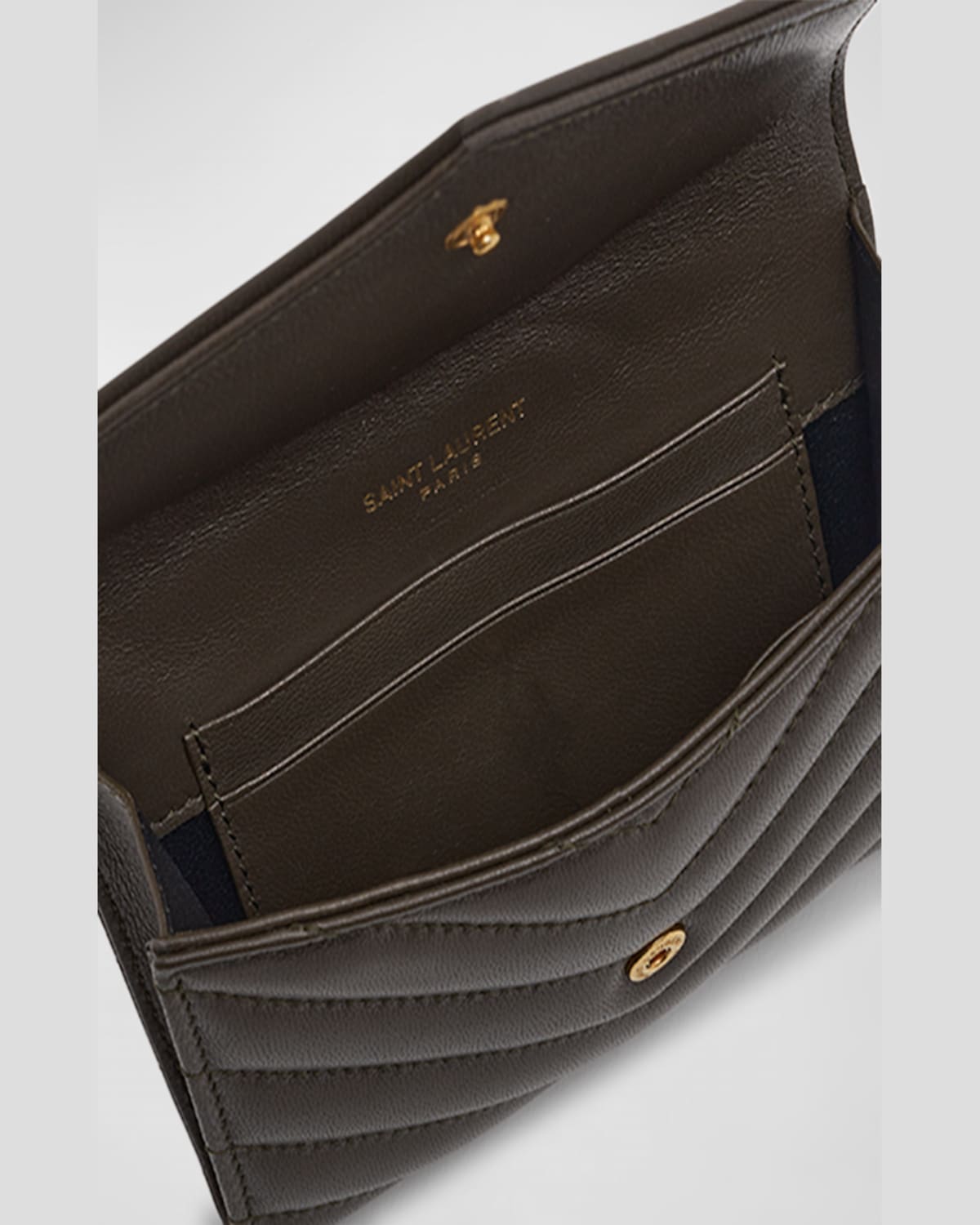 Saint Laurent Ysl Monogram Small Flap Wallet In Smooth Leather In 5922 Hortensia