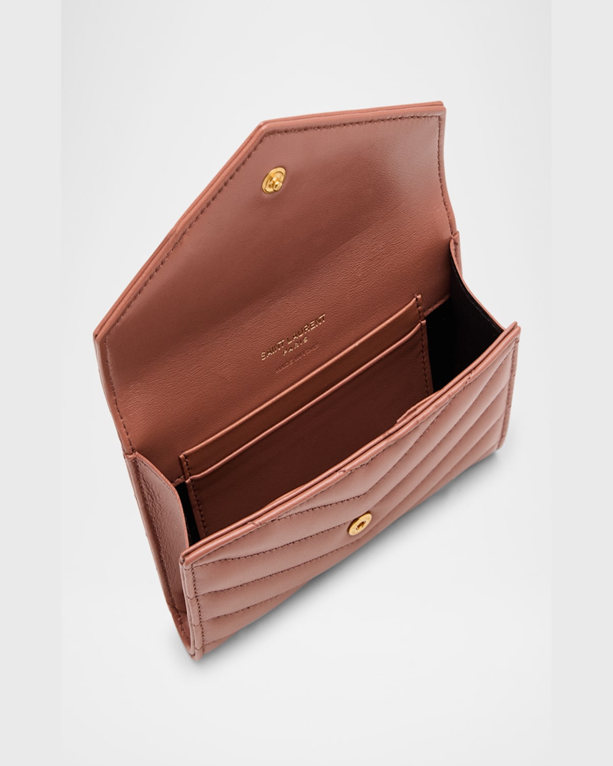 Saint Laurent Ysl Monogram Small Flap Wallet In Smooth Leather In 5922 Hortensia