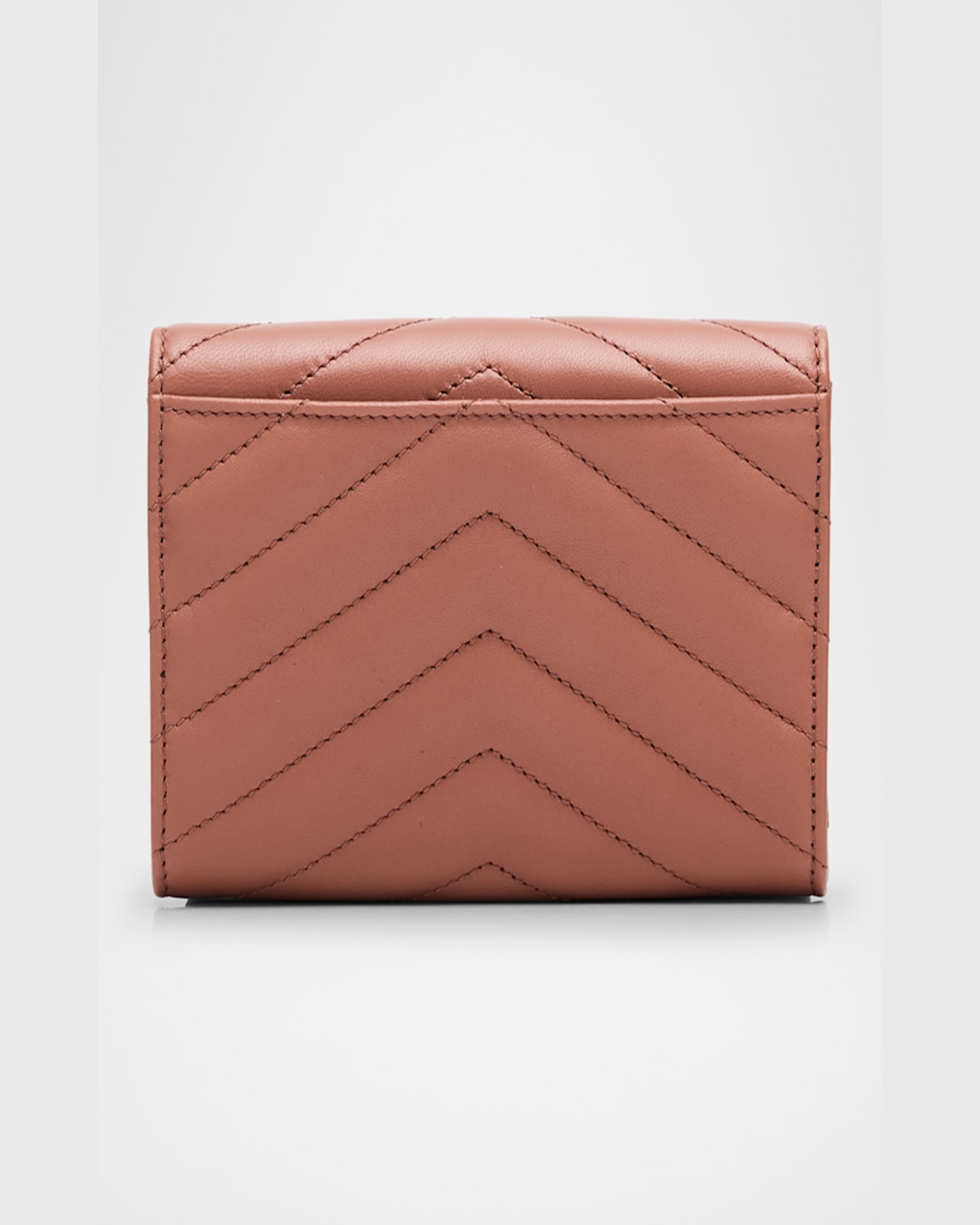 Shop Saint Laurent Ysl Monogram Small Flap Wallet In Smooth Leather In 3798 Strong Moss
