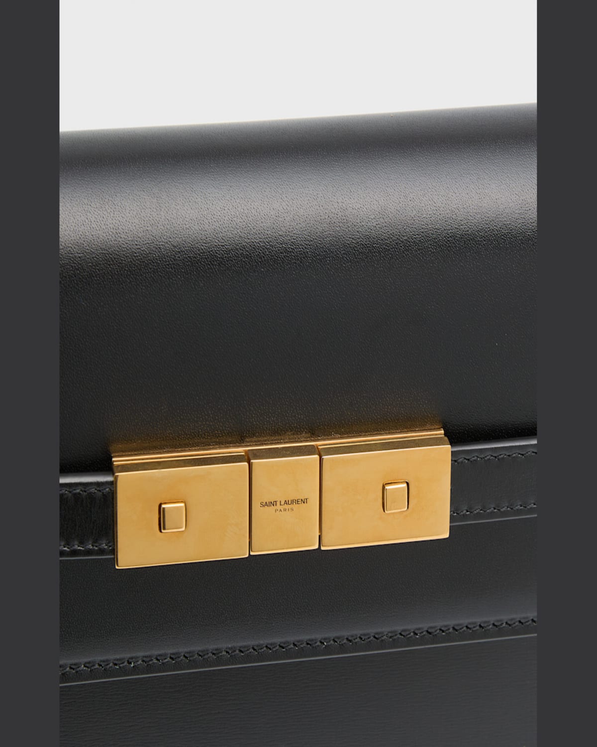 Saint Laurent Manhattan Small Shoulder Bag In Smooth Leather In Rouge Cabernet