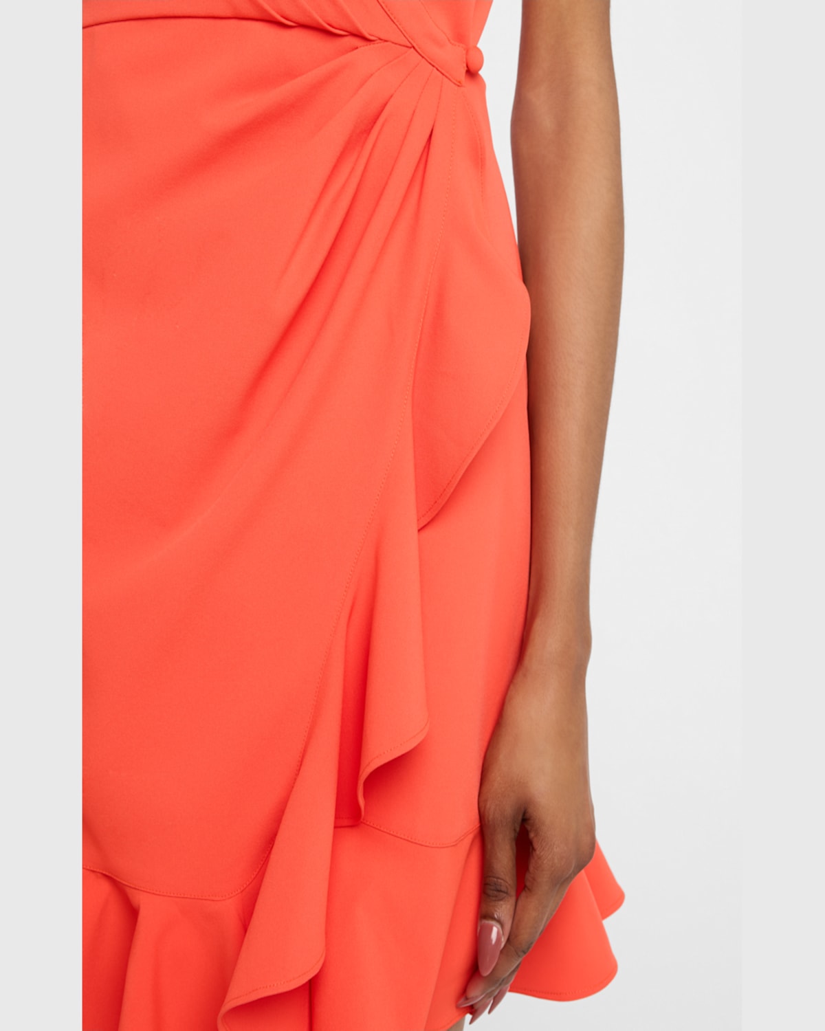 Shop Cinq À Sept Zenni Sleeveless Mini Shirtdress In Cherry Tomato