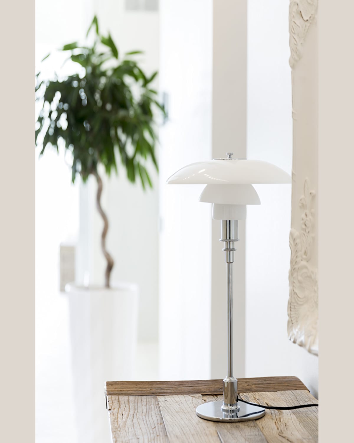 Louis Poulsen Ph 3/2 High-lustre Table Lamp In High Lustre Chrome Plated