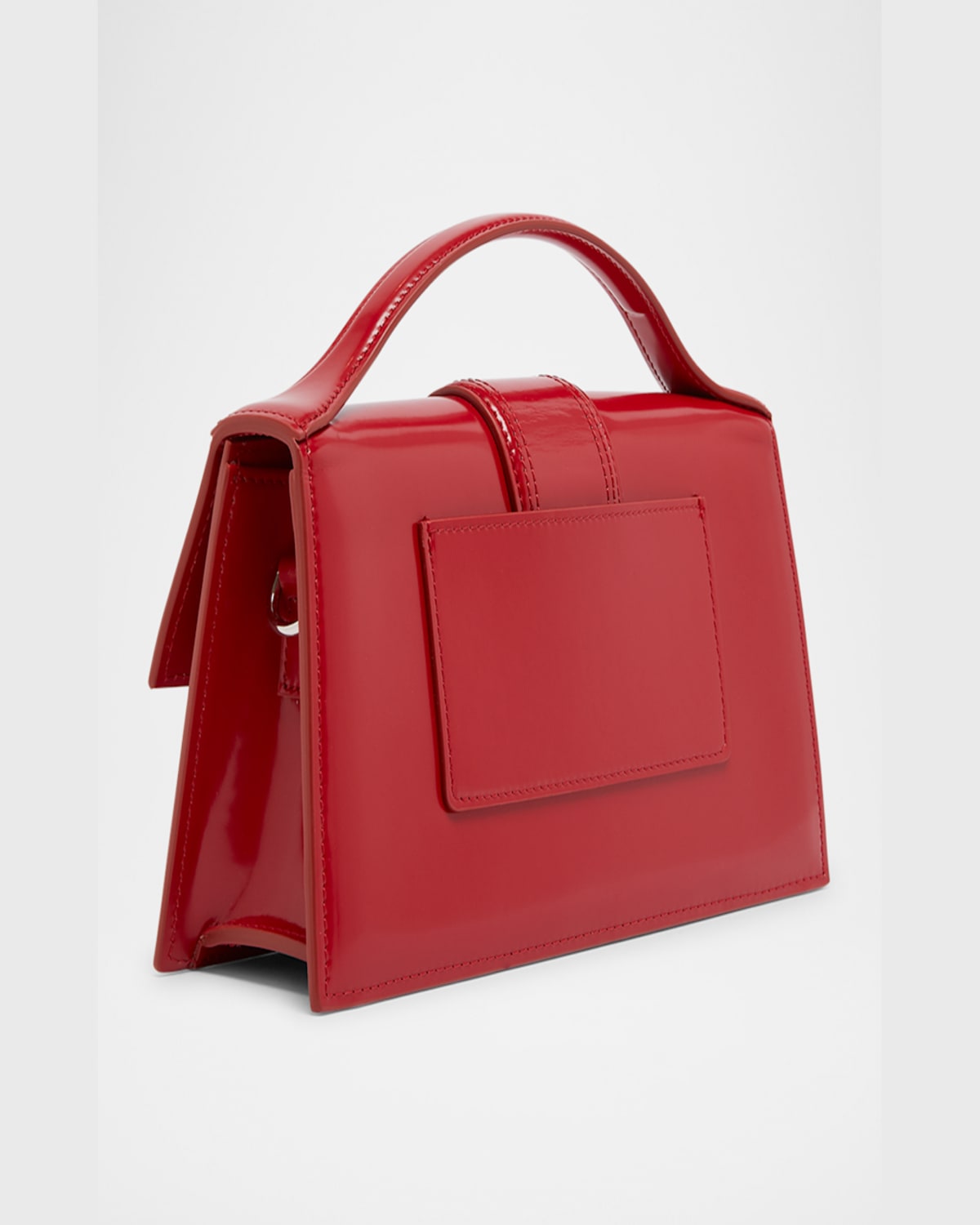 Jacquemus Schultertasche Le Grand Bambino Aus Lackleder In Red
