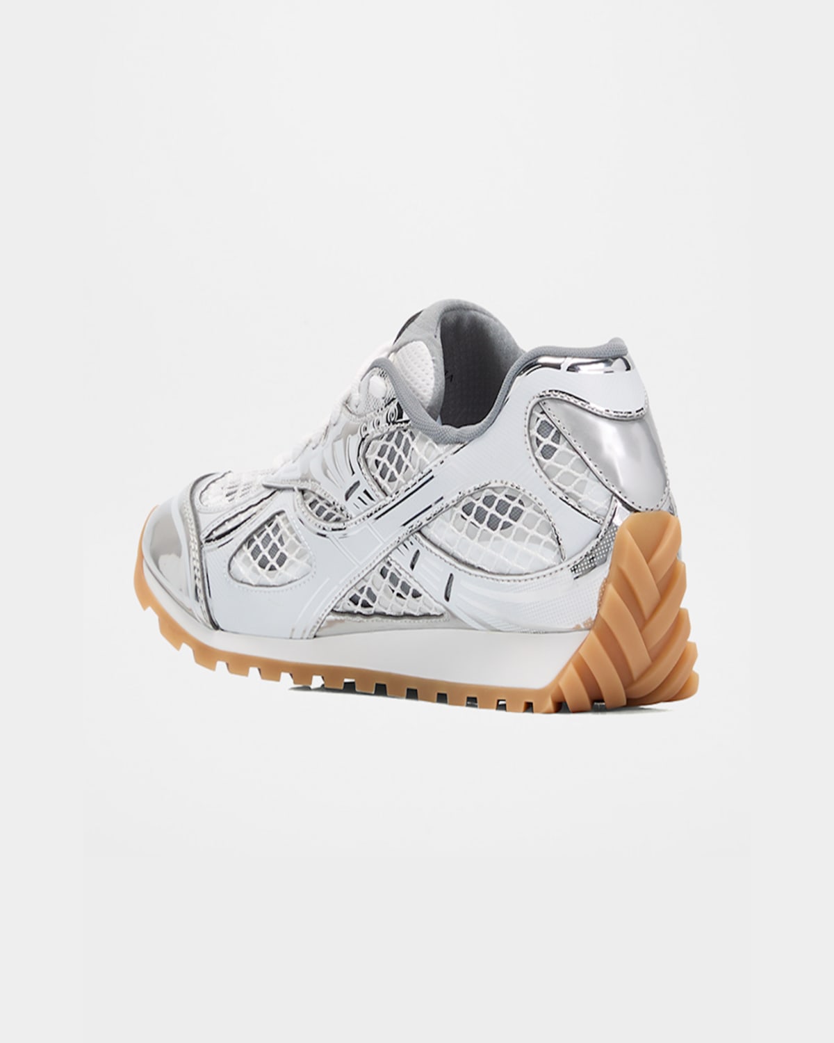 BOTTEGA VENETA MEN'S ORBIT TECHNICAL FISHNET SNEAKERS