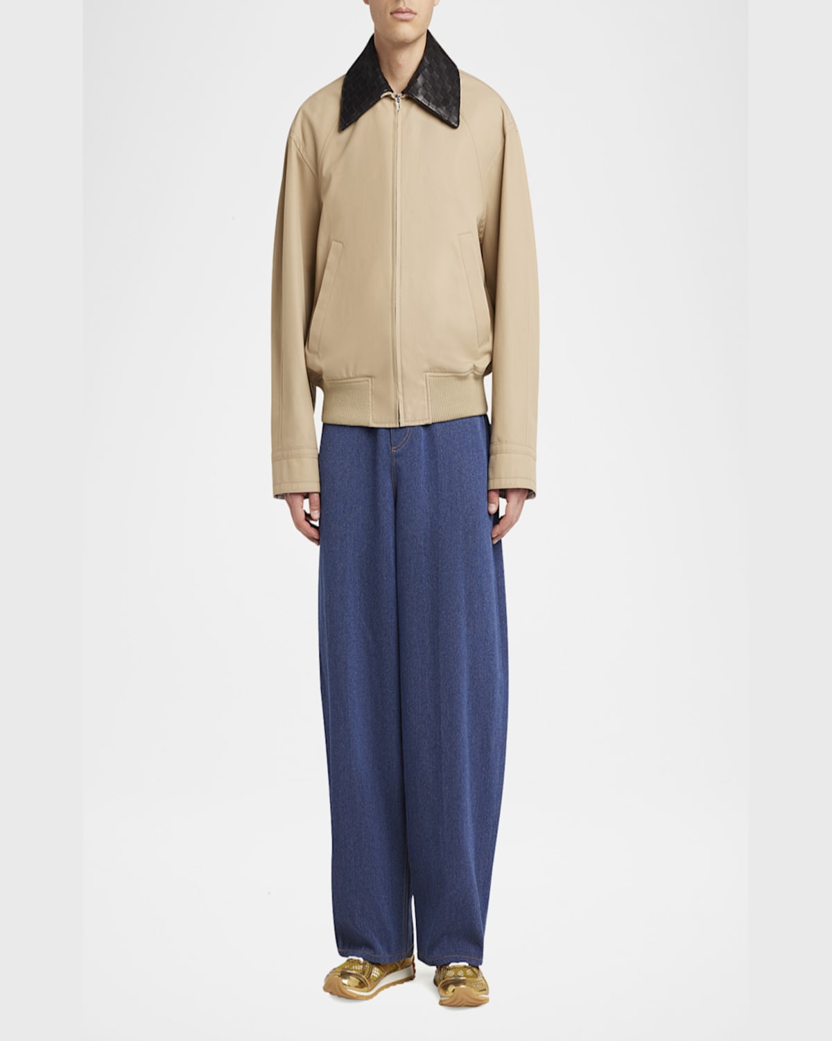 BOTTEGA VENETA MEN'S ORBIT TECHNICAL FISHNET SNEAKERS