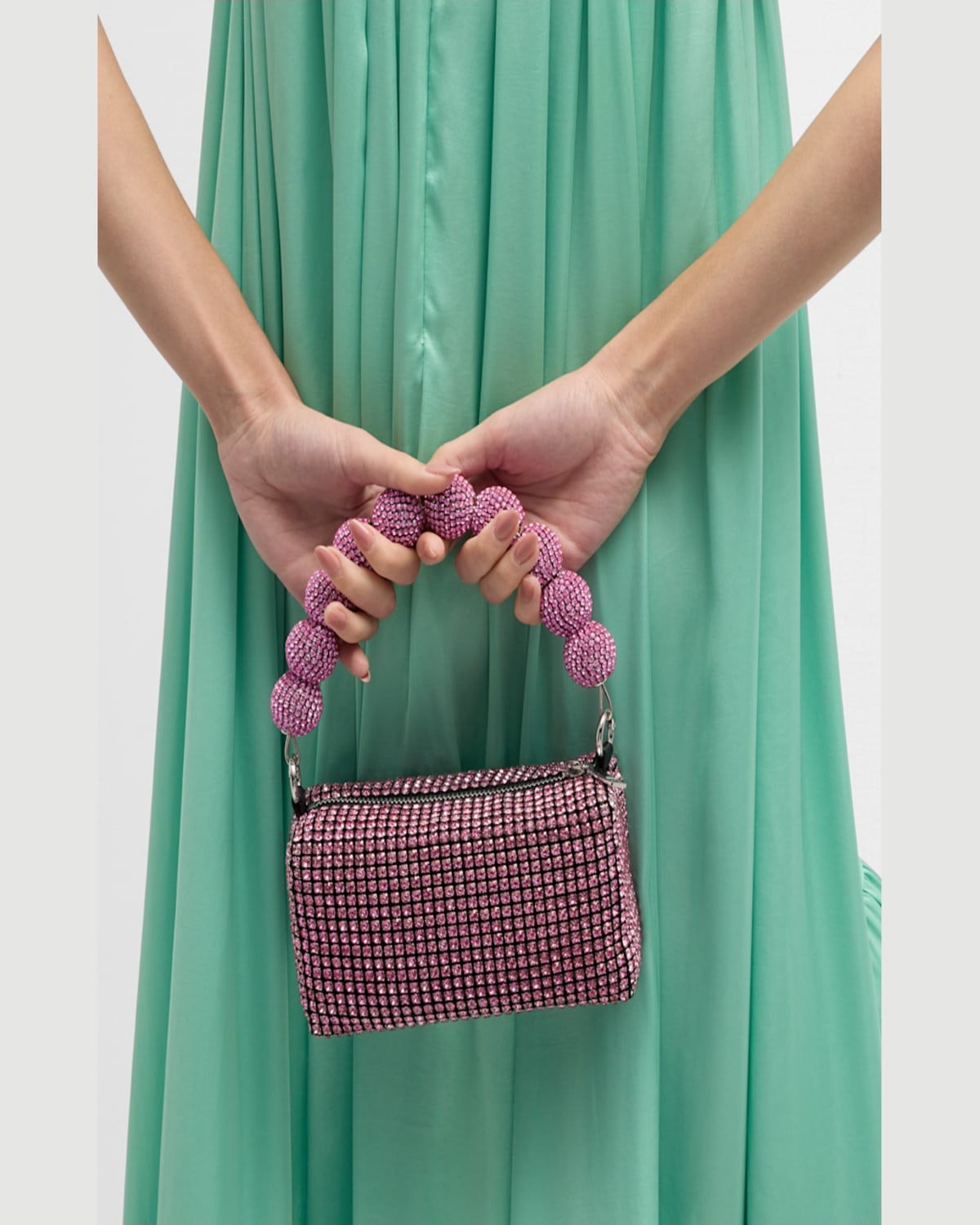 Btb Los Angeles Marbella Crystal Clutch In Amber