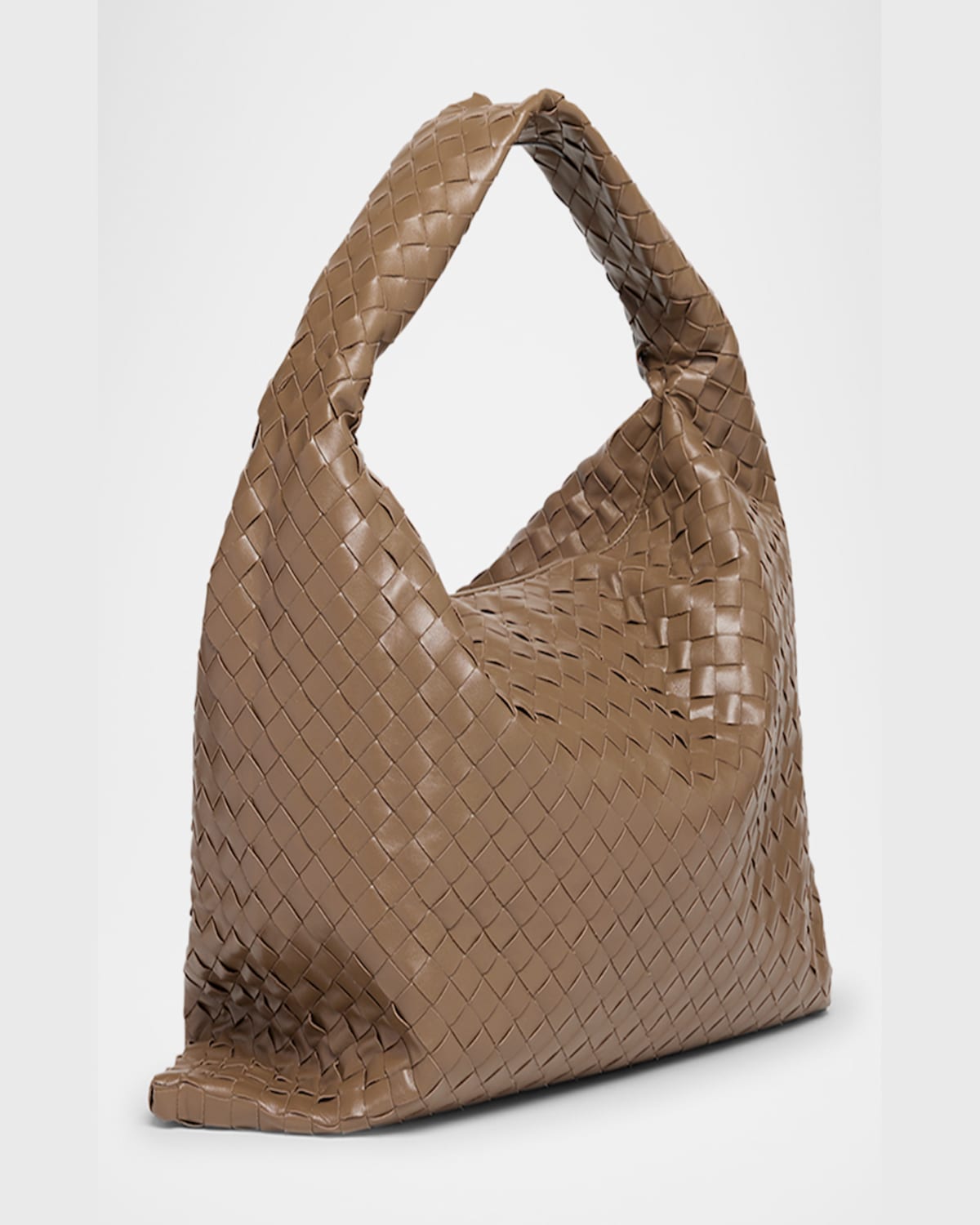 Shop Bottega Veneta Large Hop Shoulder Bag In Pinecone