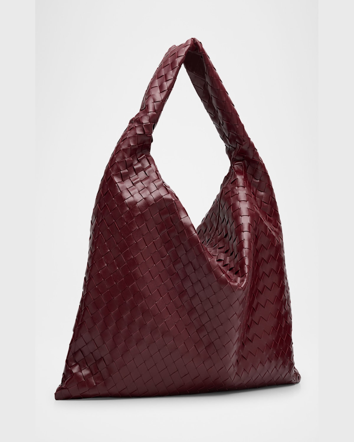 Shop Bottega Veneta Large Hop Shoulder Bag In Barolo