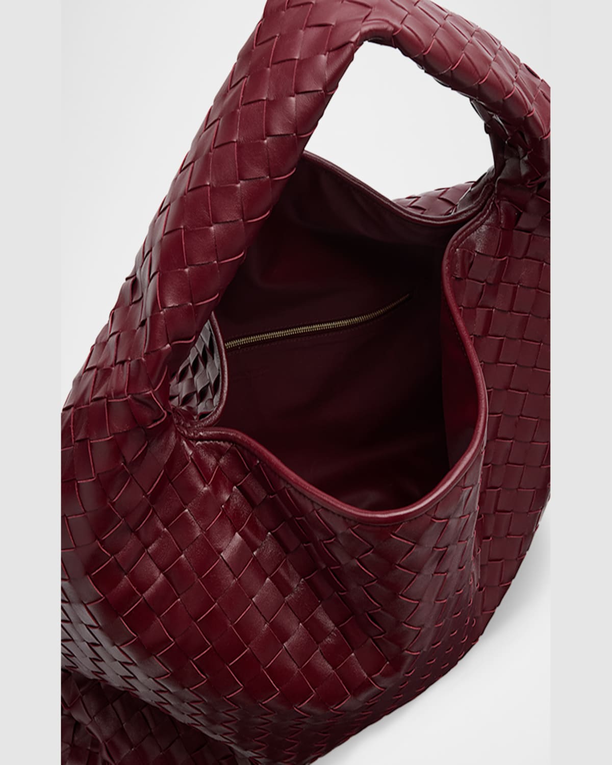 Shop Bottega Veneta Large Hop Shoulder Bag In Barolo