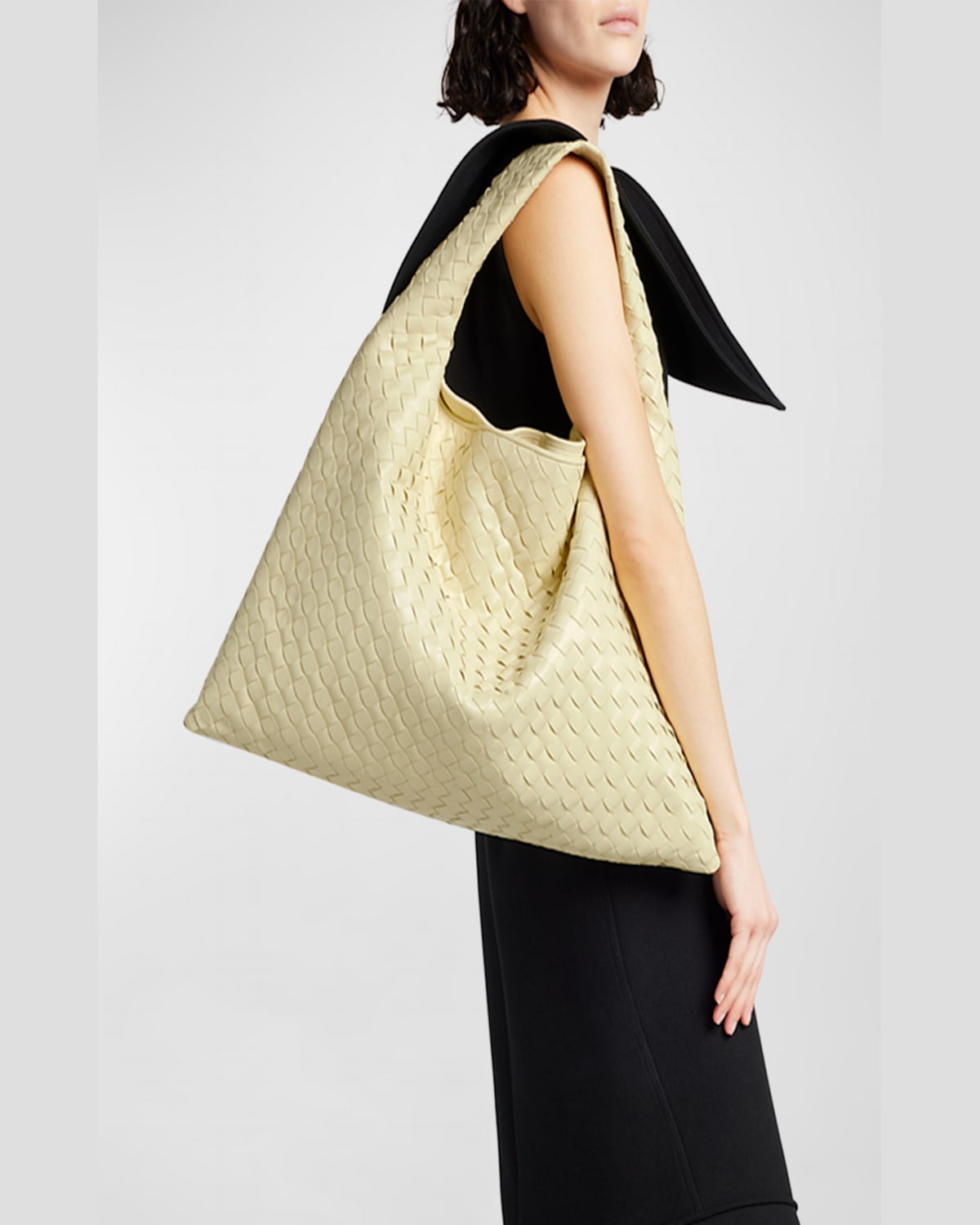 Shop Bottega Veneta Large Hop Shoulder Bag In Barolo
