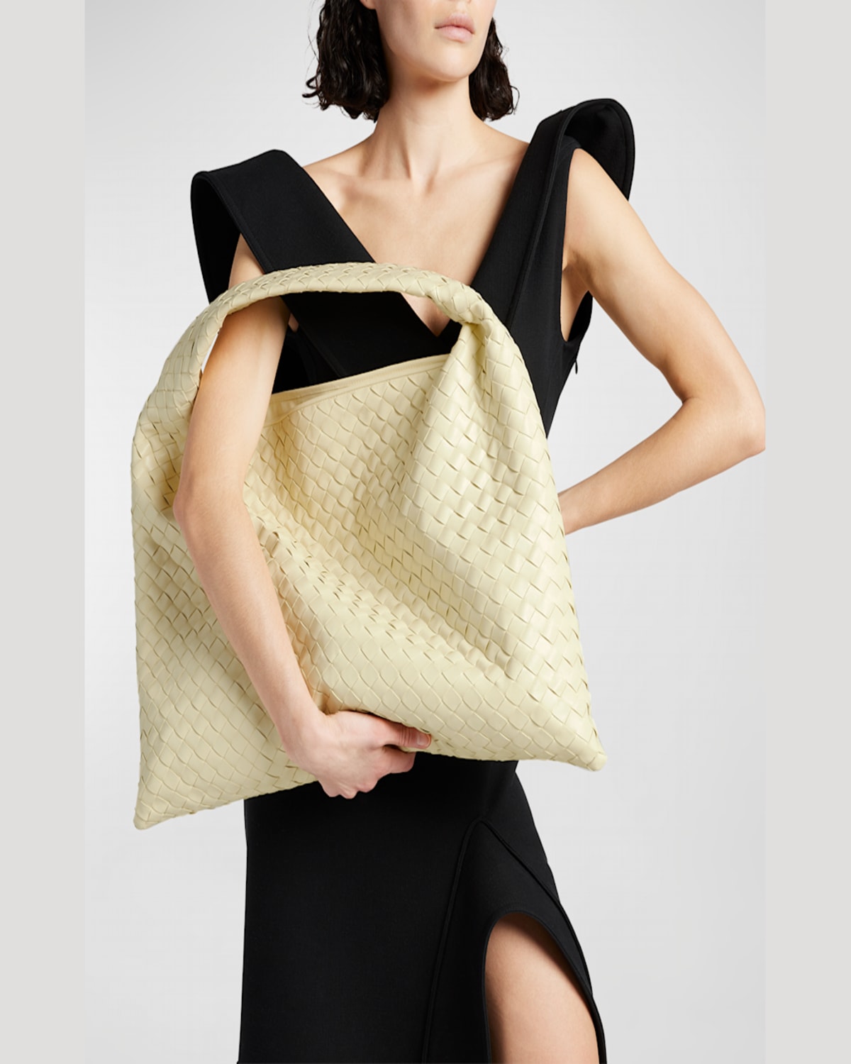 Shop Bottega Veneta Large Hop Shoulder Bag In Barolo