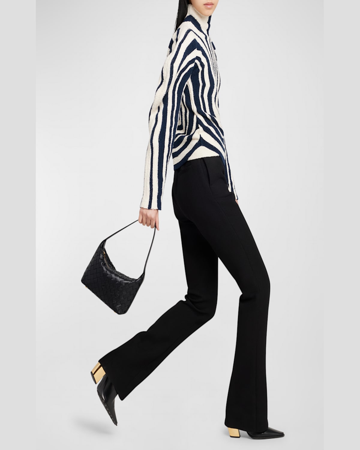 Shop Bottega Veneta Mini Wallace Bag In Kaki