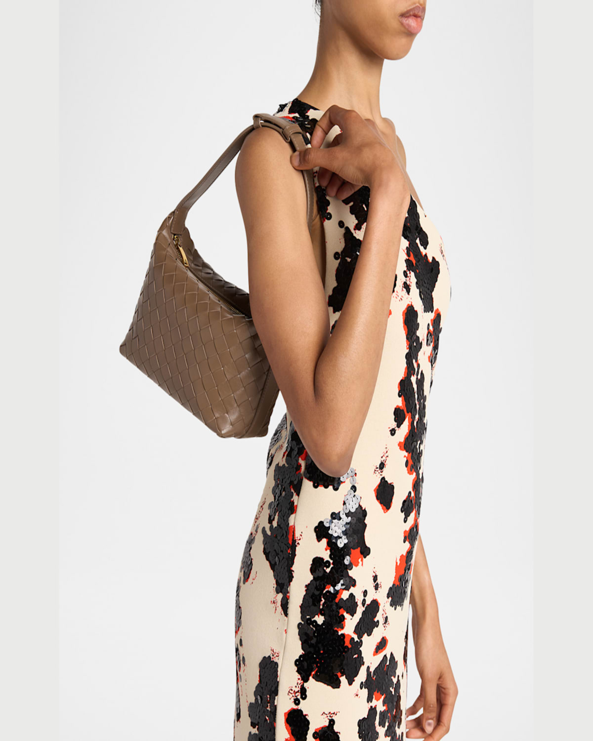 Bottega Veneta Mini Wallace Intrecciato Leather Shoulder Bag In Pinecone