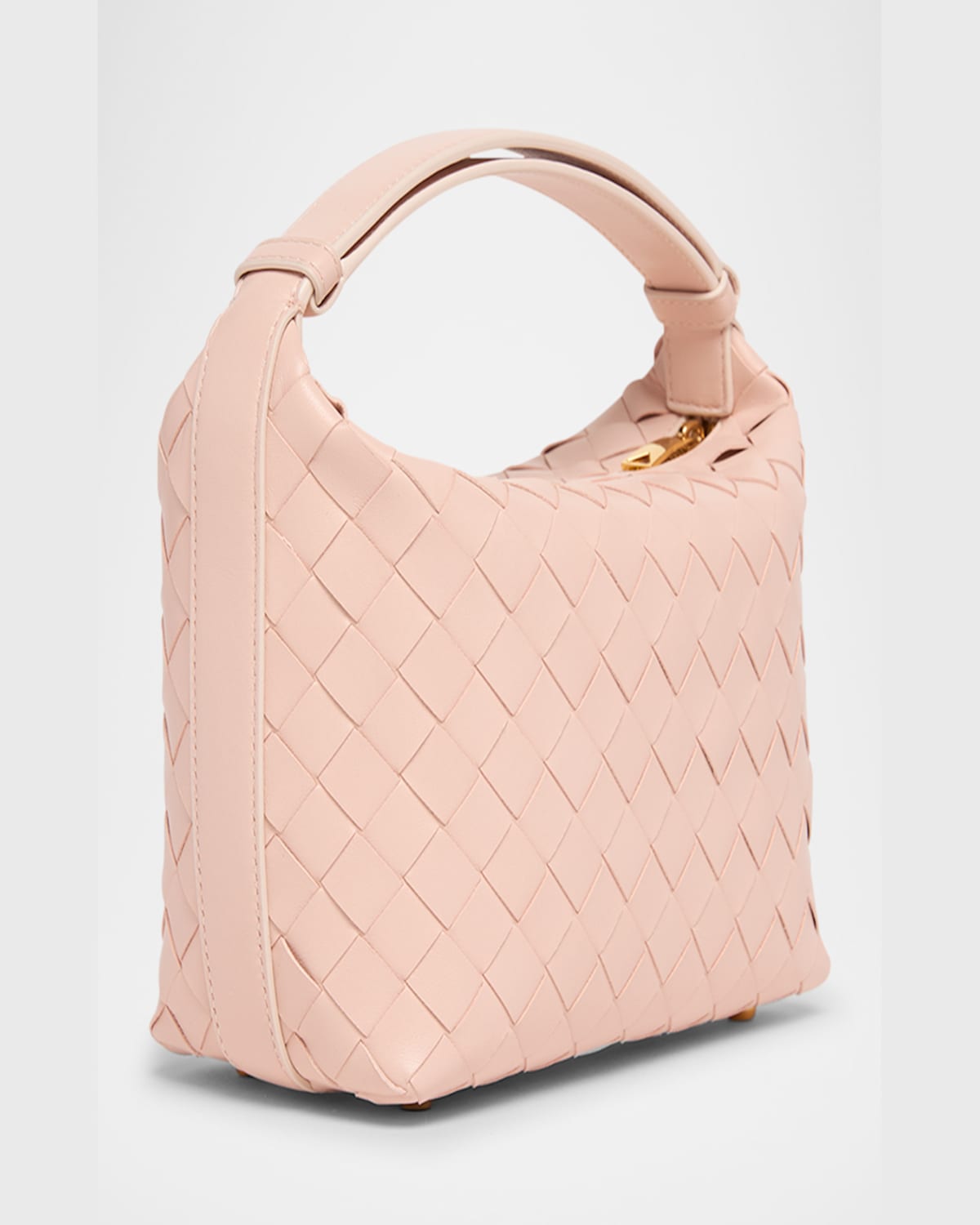 Shop Bottega Veneta Mini Wallace Bag In Cameo
