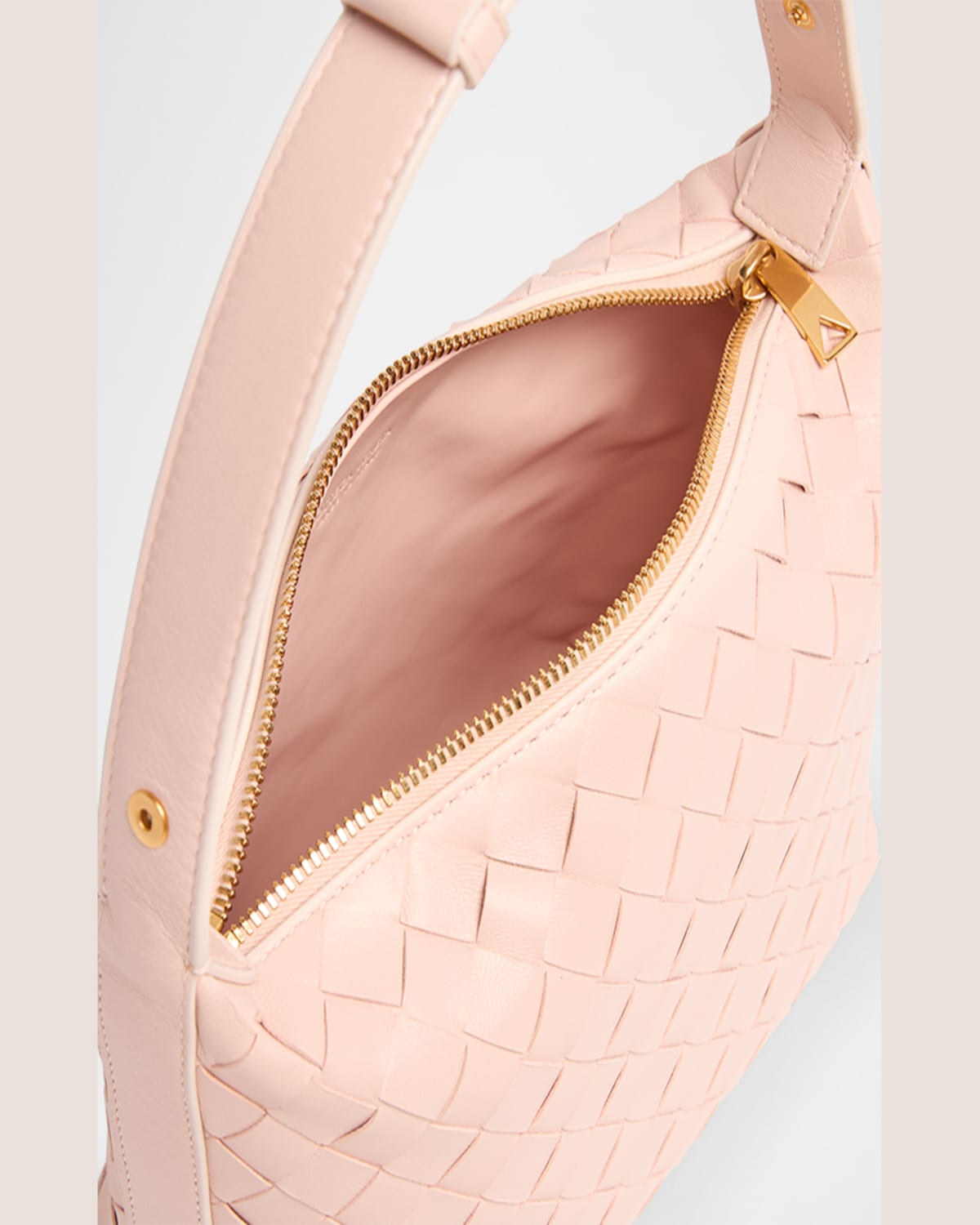 Shop Bottega Veneta Mini Wallace Bag In Cameo