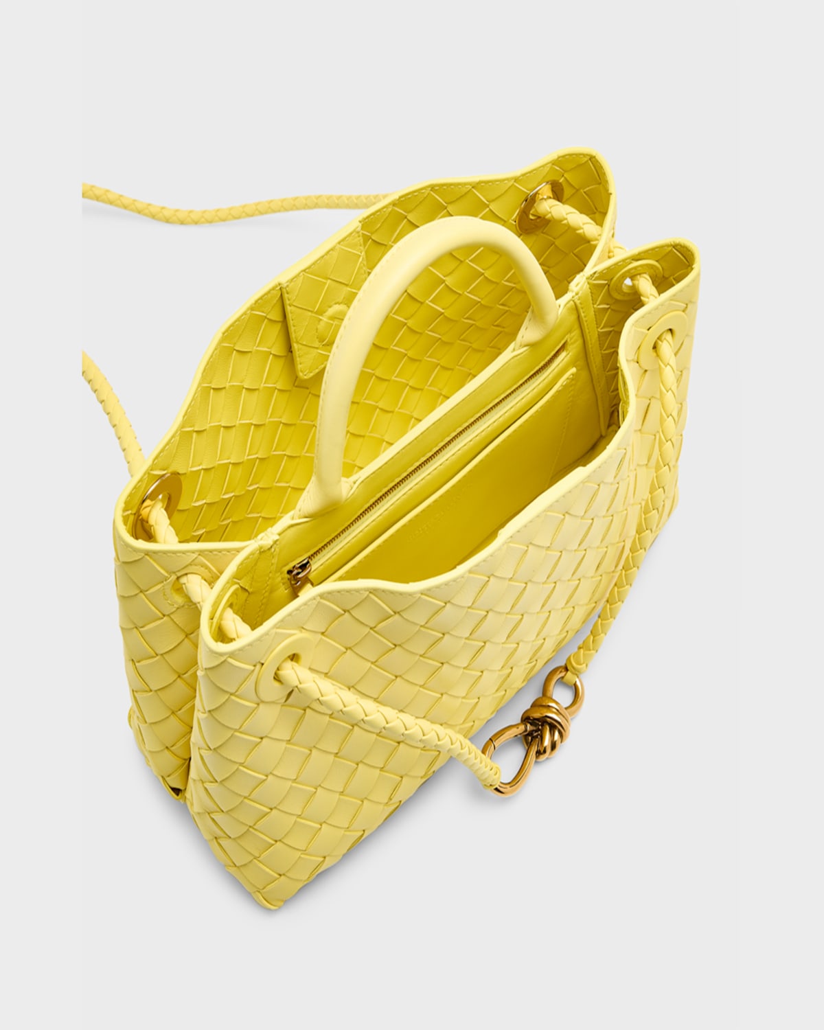 Bottega Veneta Small East-west Andiamo Bag In New Sauge