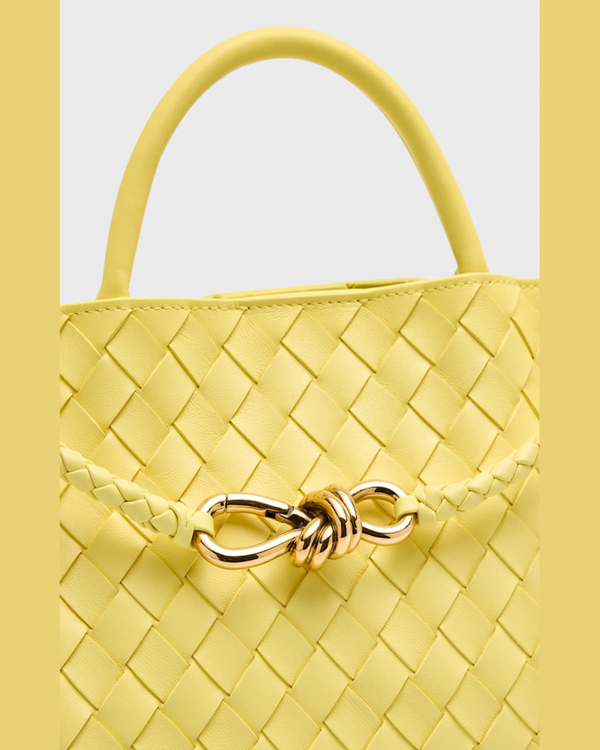 Bottega Veneta Small East-west Andiamo Bag In New Sauge
