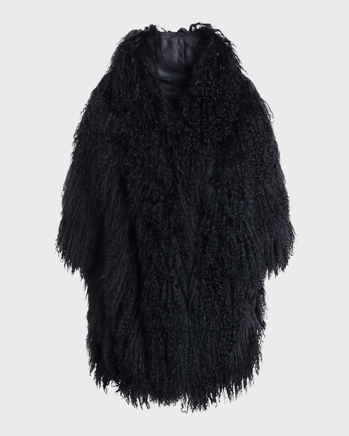 Gorski Mongolian Lamb Stole In Black