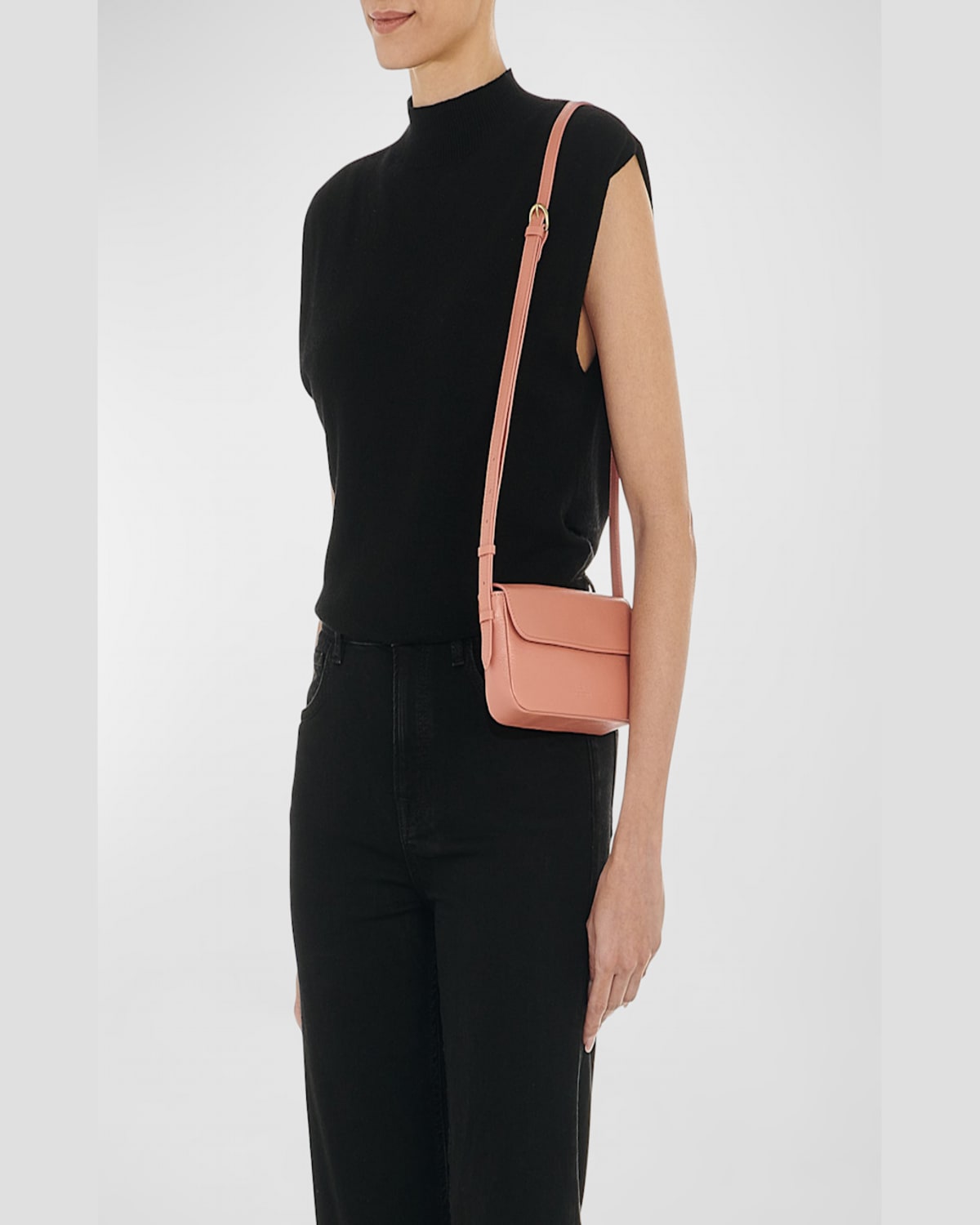 Il Bisonte Studio Flap Metallic Crossbody Bag In Pompelmo