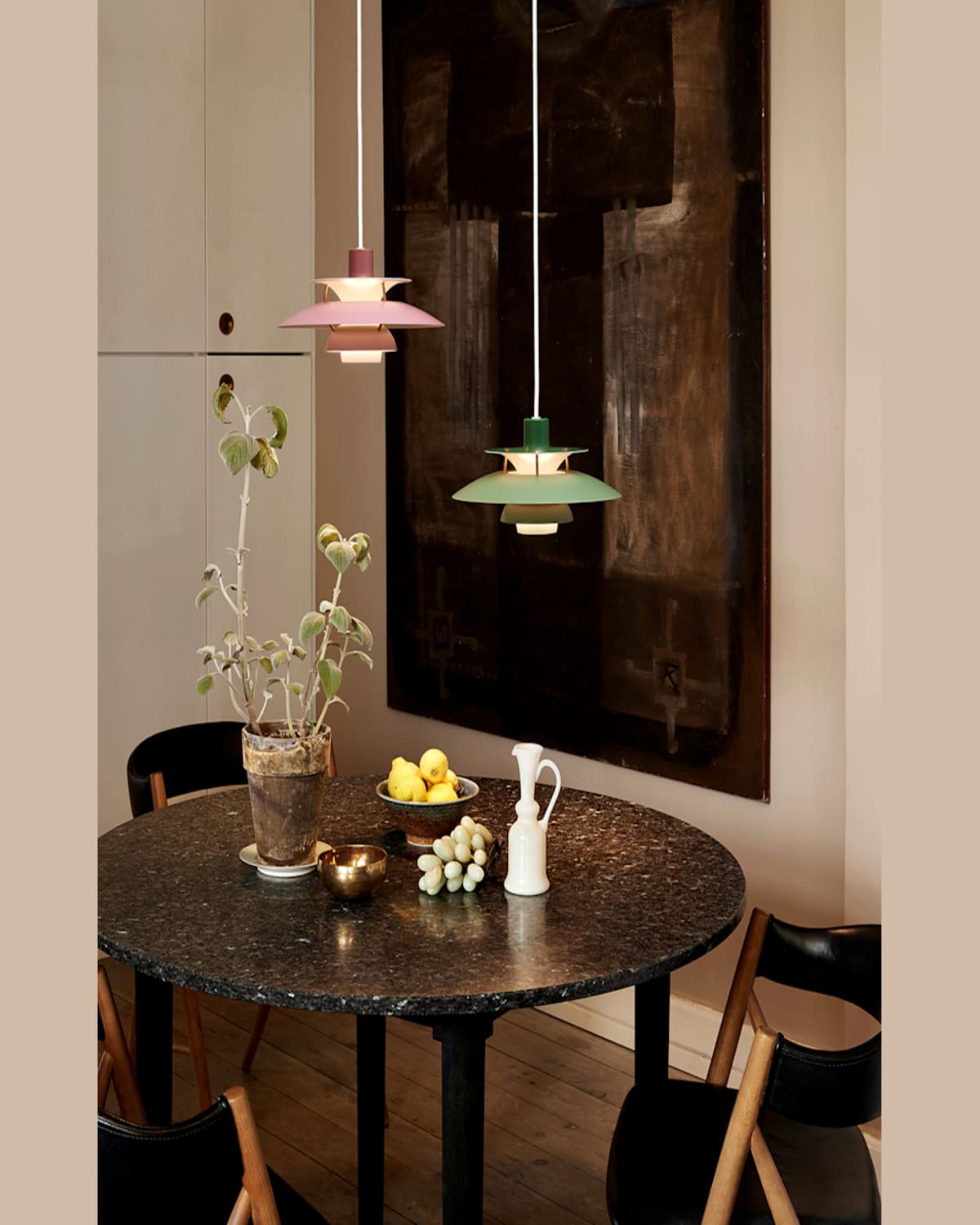 Louis Poulsen Ph 5 Mini Pendant Light, 12" In Monochrome Pale Blush