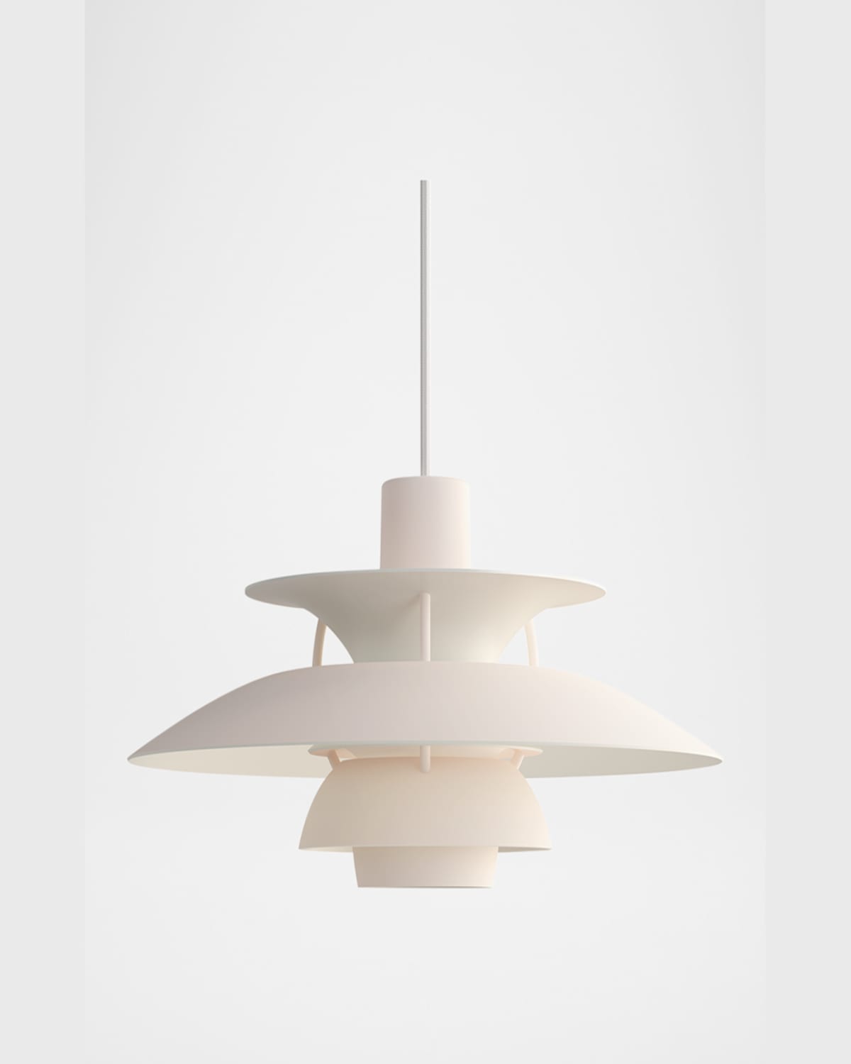 Louis Poulsen Ph 5 Mini Pendant Light, 12" In Monochrome Pale Blush