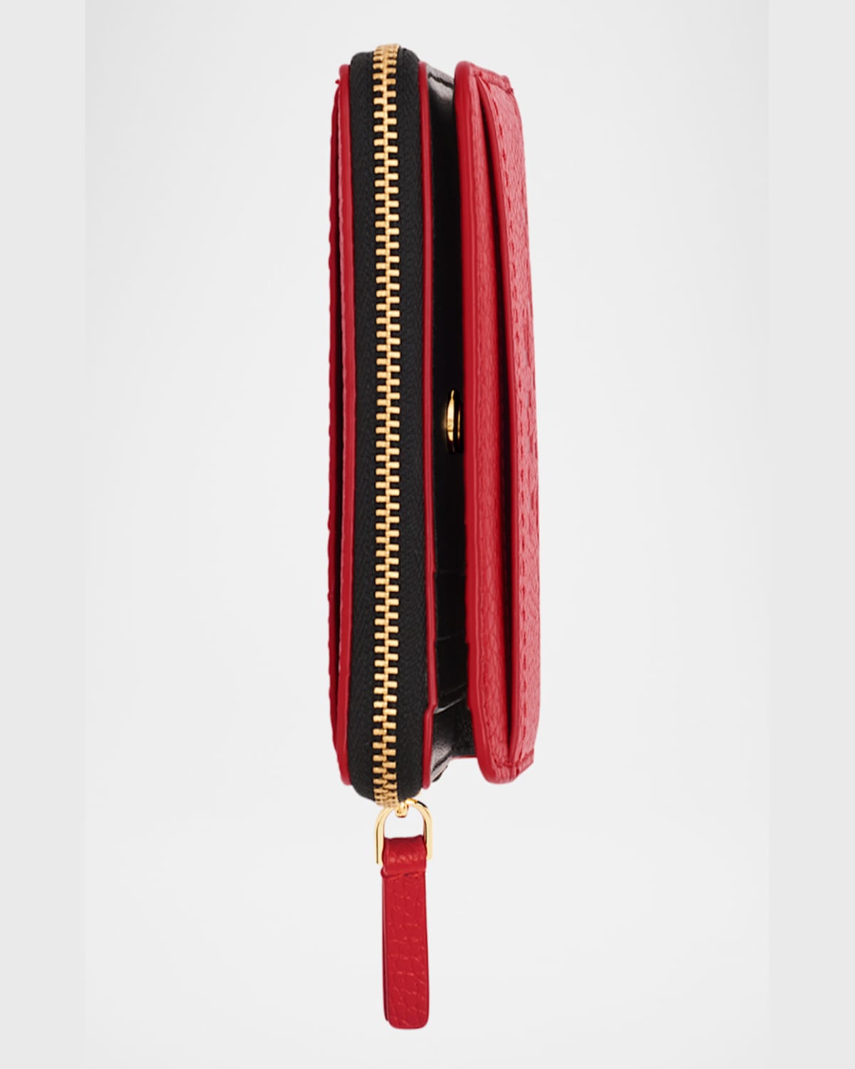 Marc Jacobs The Leather Mini Compact Wallet In True Red