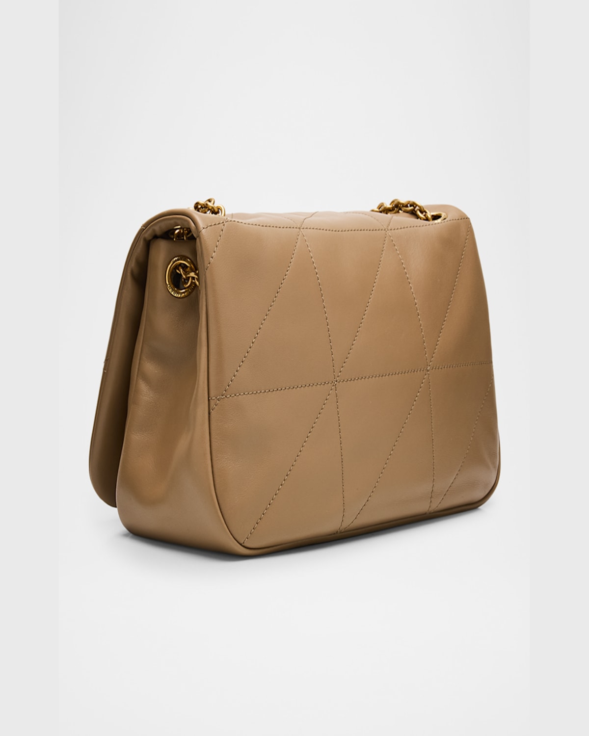 Saint Laurent Jamie 4.3 Small Ysl Shoulder Bag In Quilted Smooth Leather In Madder Brown