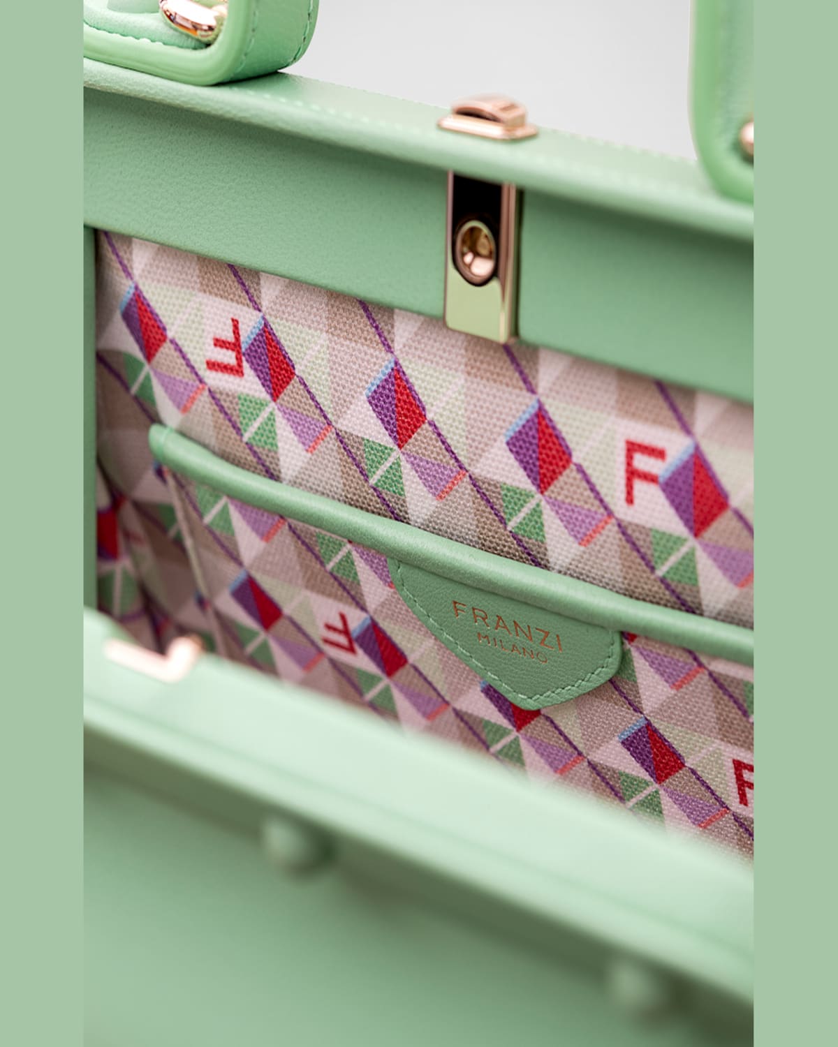 FRANZI MARGHERITA SMALL LEATHER TOP-HANDLE BAG