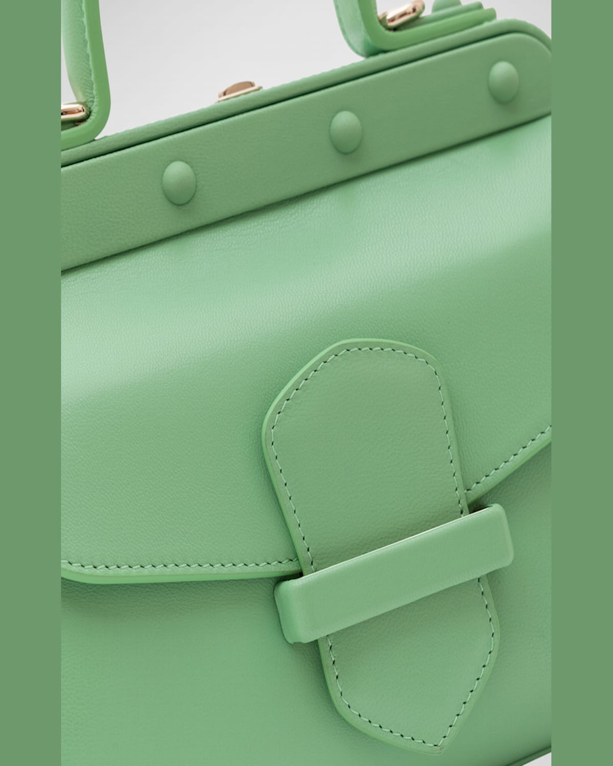 FRANZI MARGHERITA SMALL LEATHER TOP-HANDLE BAG