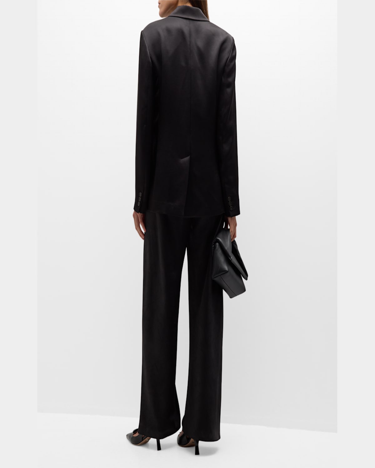 Vince Fluid Bias-cut Crushed Satin Pants In Rose Jam