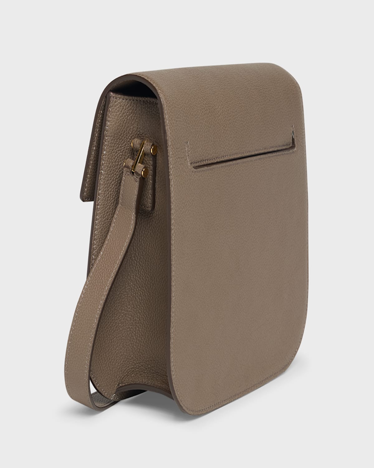 Tom Ford Tara Medium Crossbody In Grained Leather With Leather Strap In Greige