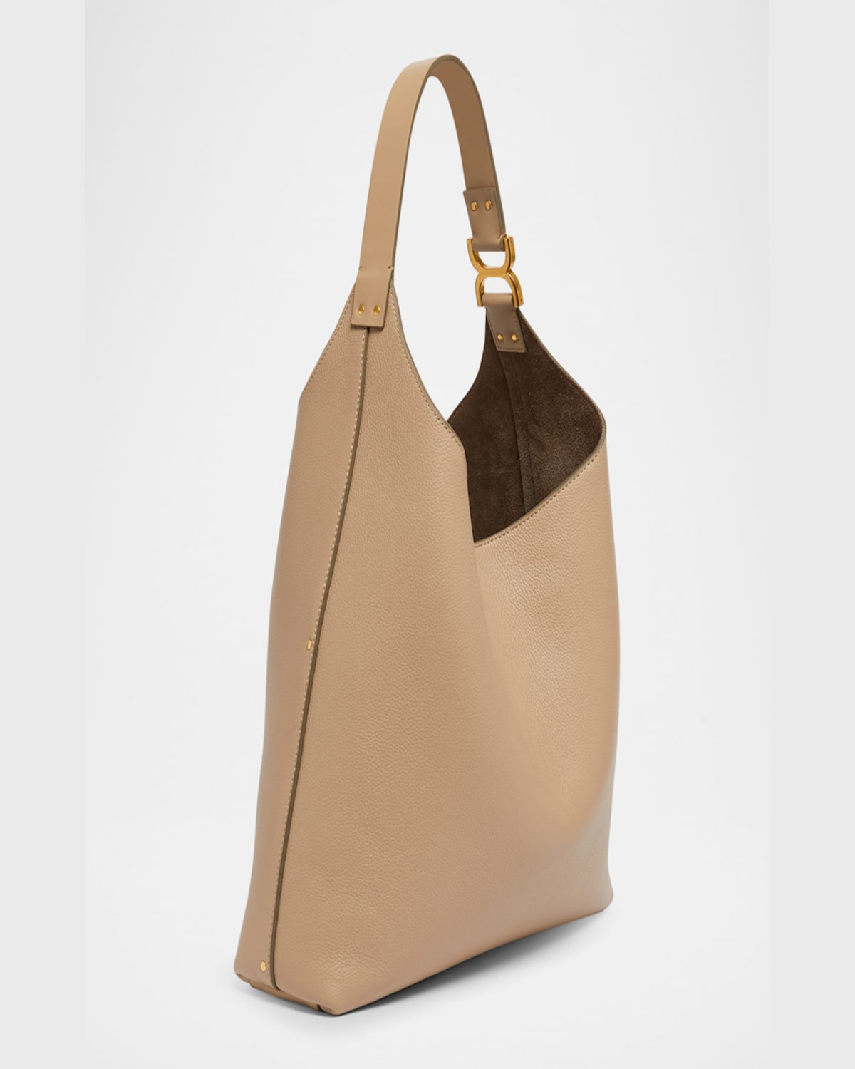 Chloé Marcie Hobo Bag In Grained Leather In Boyish Brown