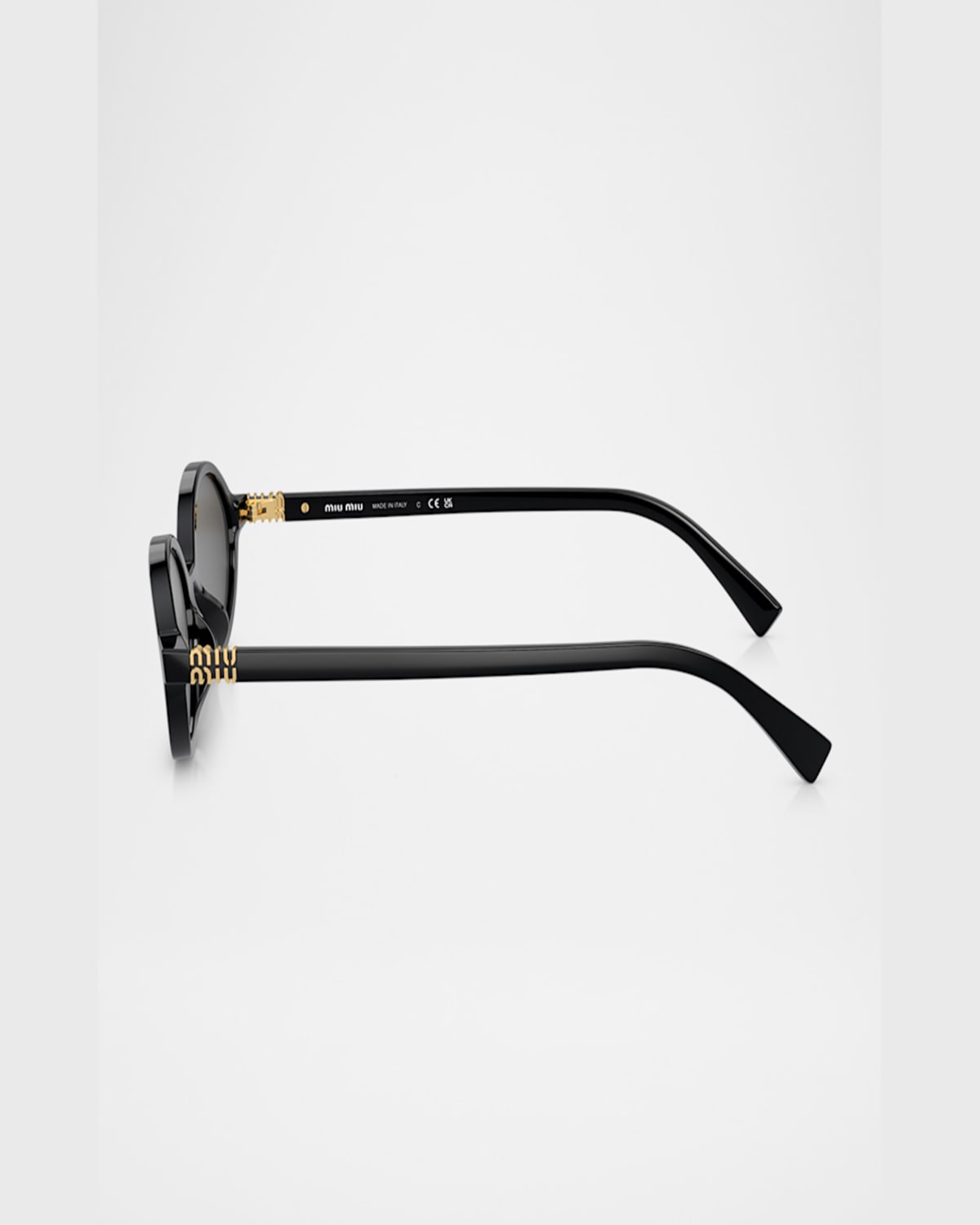 Miu Miu Oval-frame Sunglasses In Light Blue