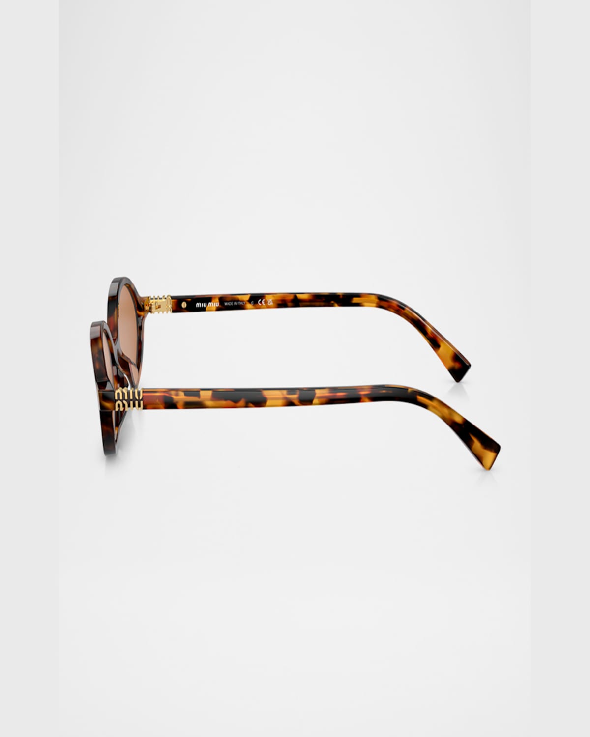 Miu Miu Oval-frame Sunglasses In Light Blue