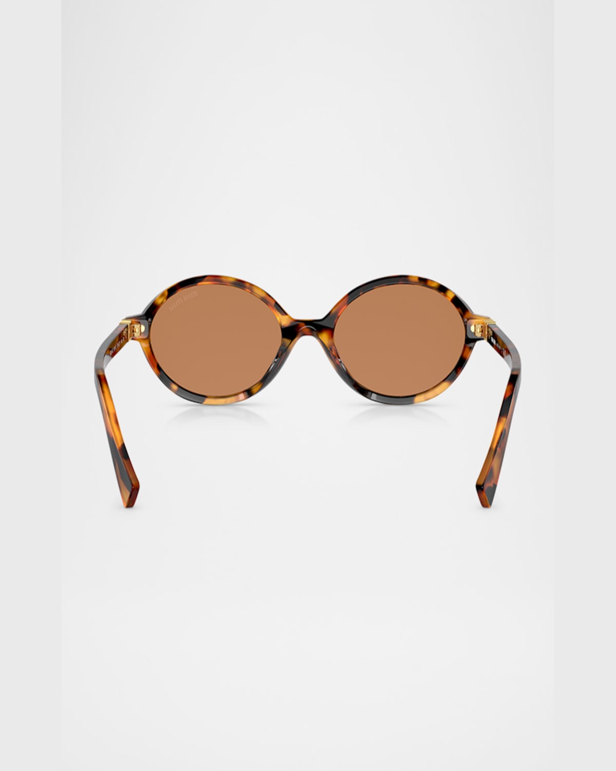 Miu Miu Oval-frame Sunglasses In Light Blue