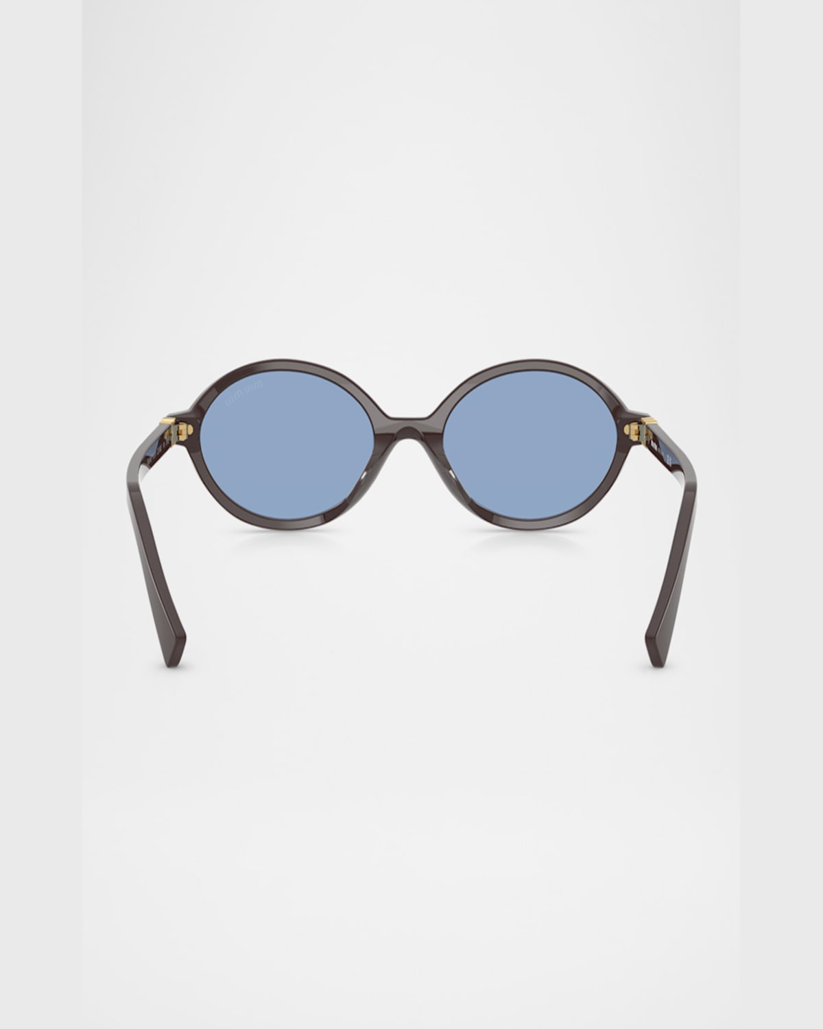 Miu Miu Oval-frame Sunglasses In Light Blue
