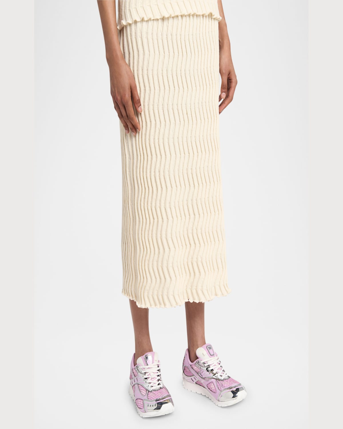 Shop Bottega Veneta Orbit Metallic Net Runner Sneakers In Gold White