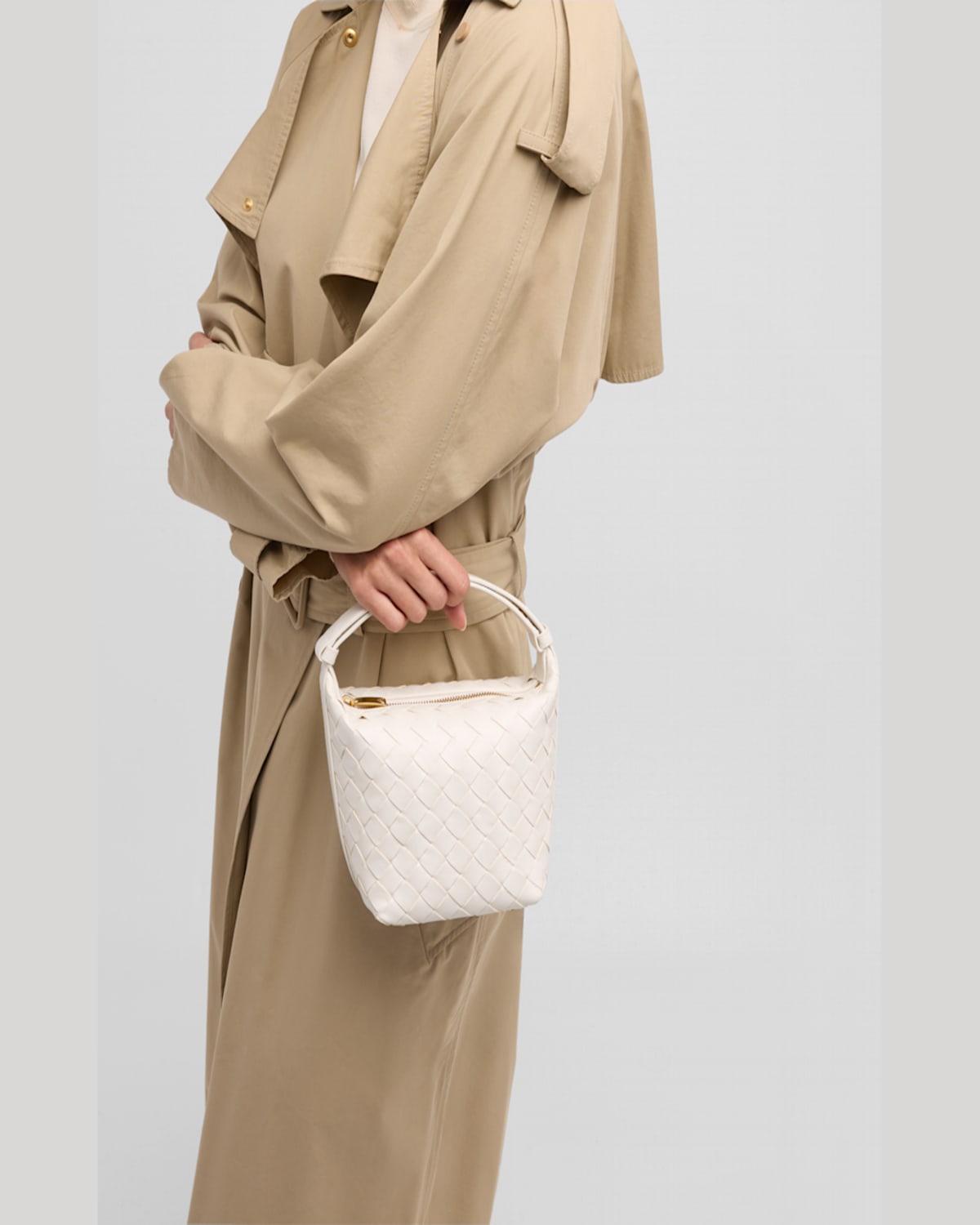 Bottega Veneta Candy Wallace Bag In Dark Praline