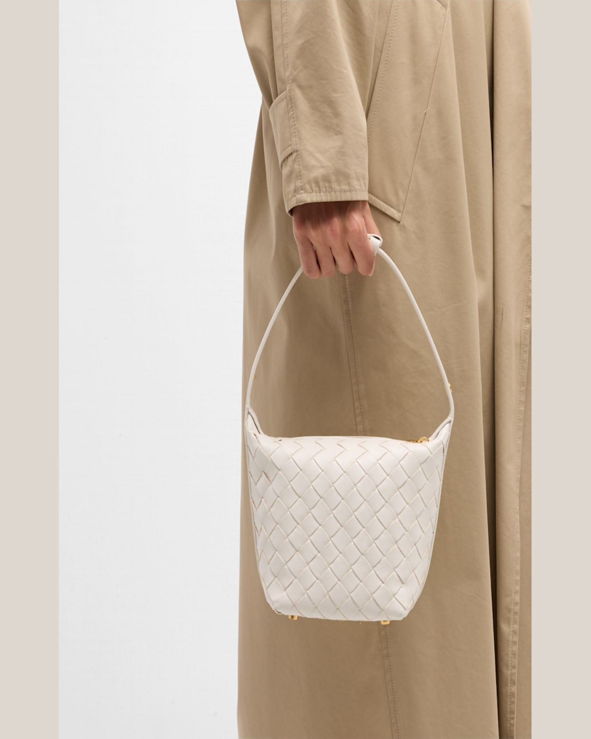 Bottega Veneta Candy Wallace Bag In Dark Praline