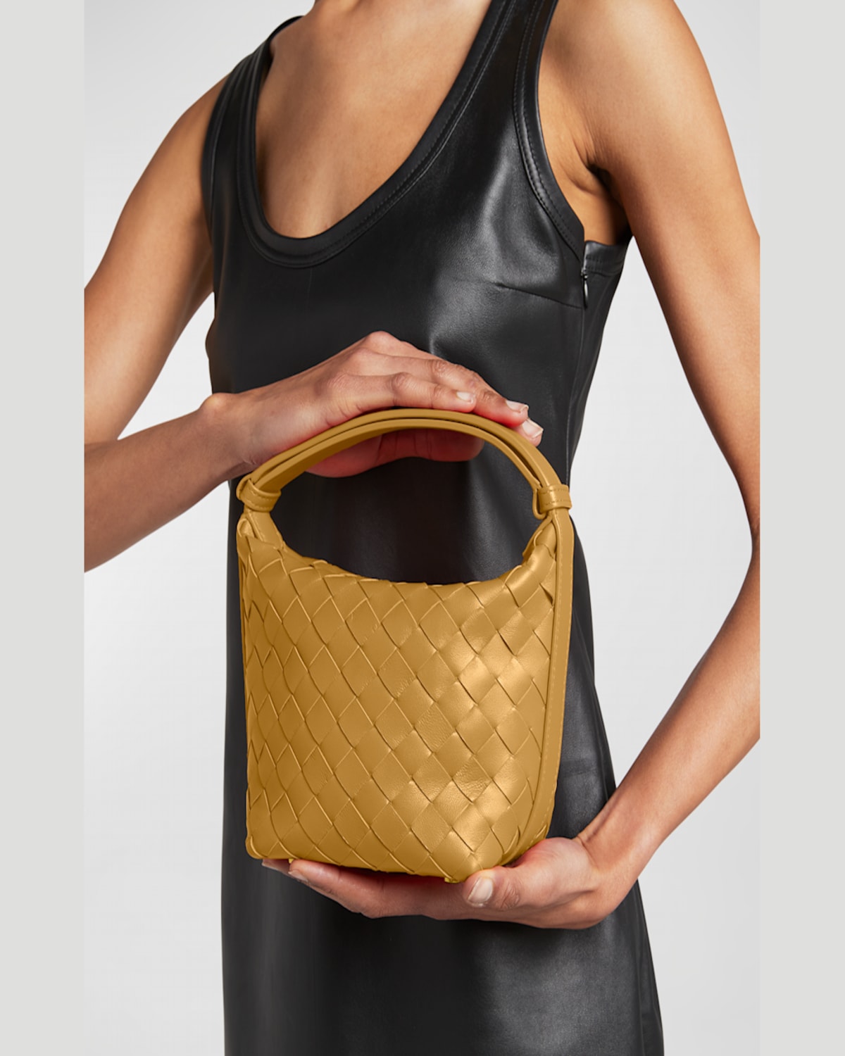Bottega Veneta Candy Wallace Bag In Dark Praline
