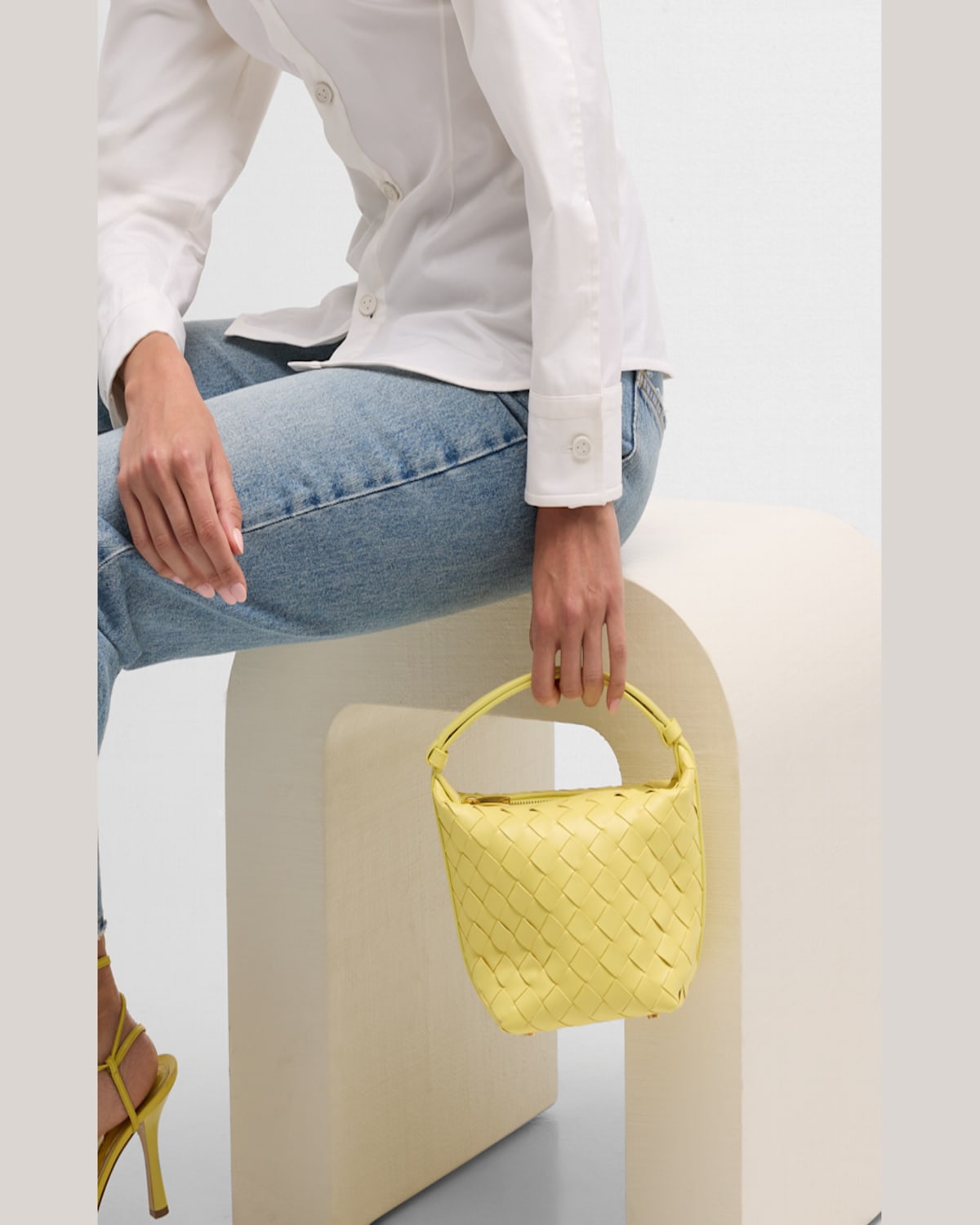 Bottega Veneta Candy Wallace Bag In Dark Praline