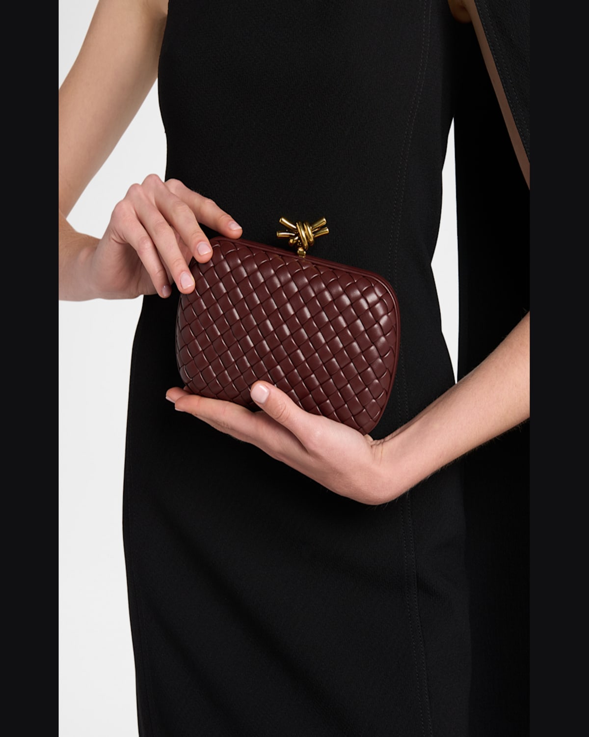 Bottega Veneta Knot Bag In Madder Brown
