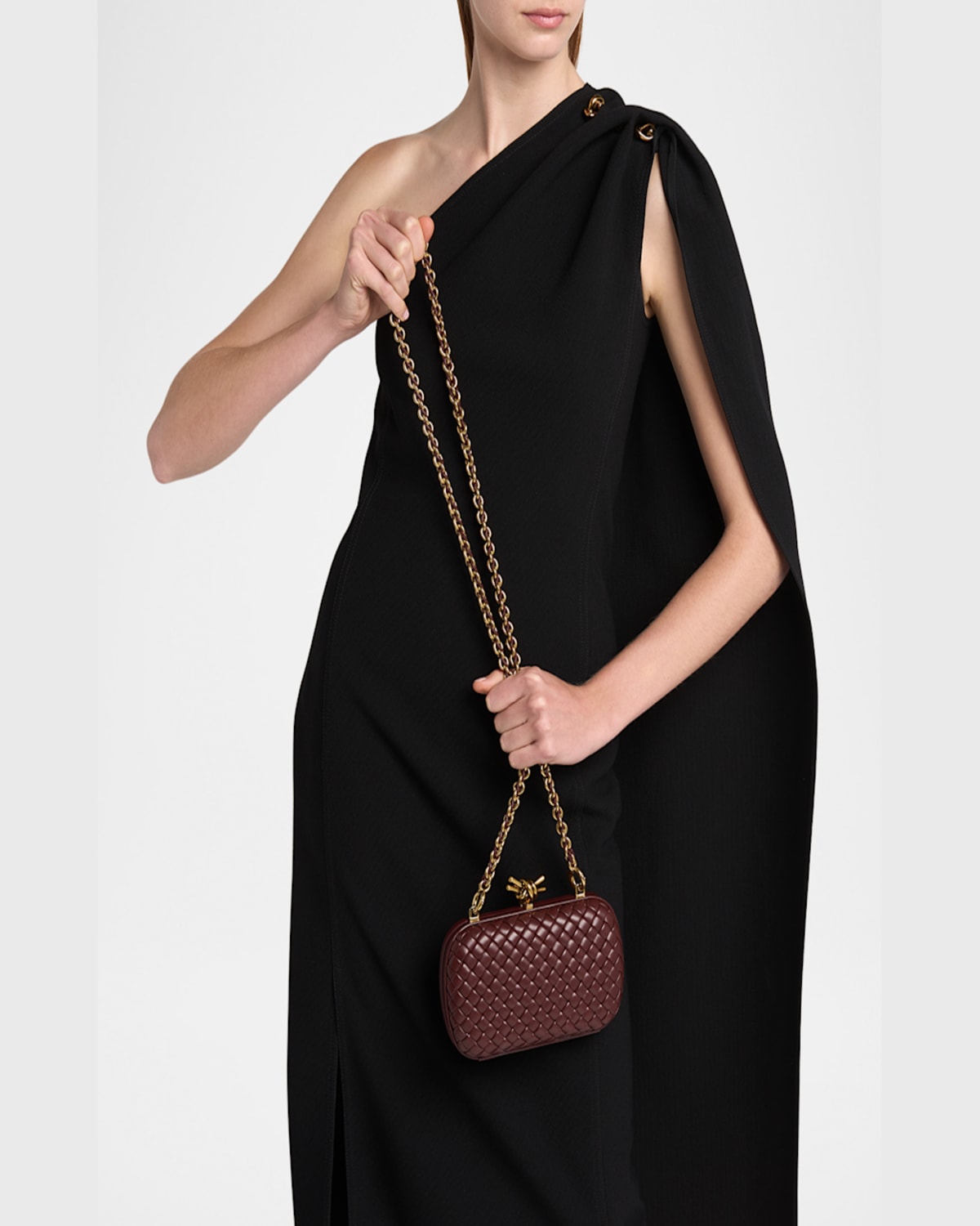 Bottega Veneta Knot Bag In Madder Brown