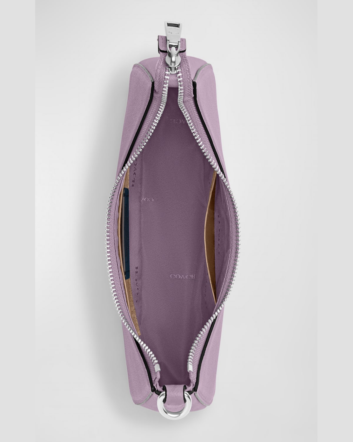 Coach Zip Leather Crossbody Bag In Soft Purple