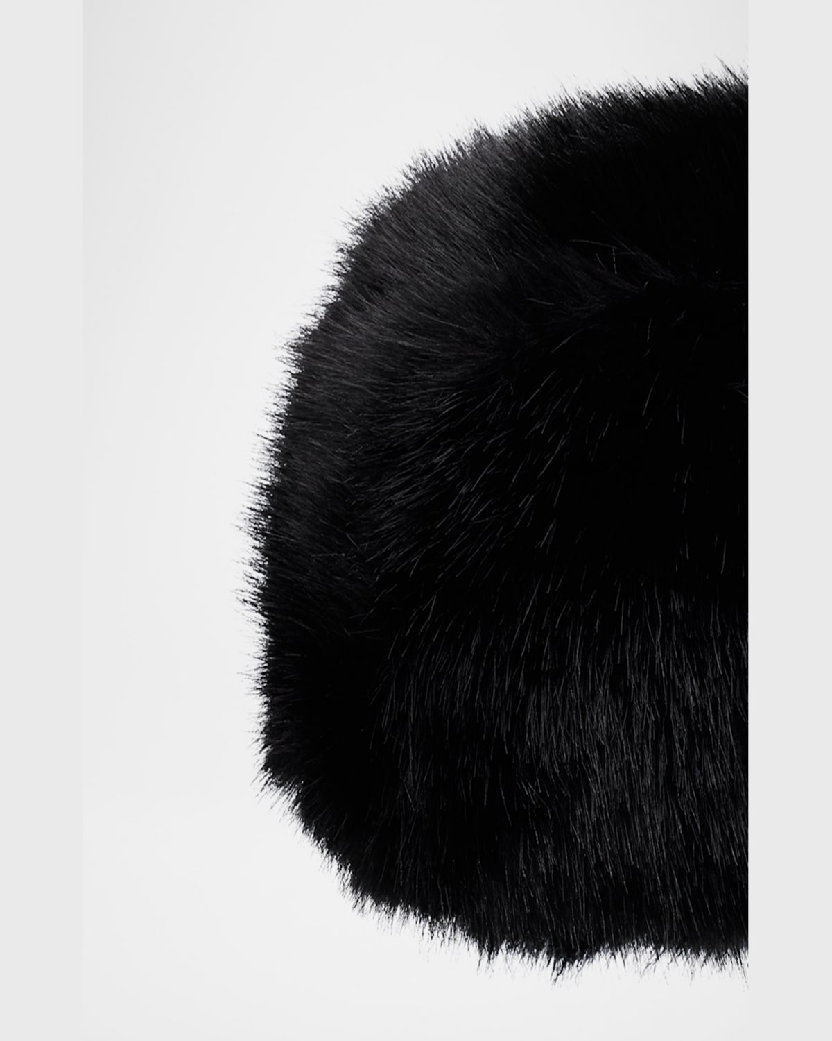 Adrienne Landau Grey Faux Fox Fur Beanie In Jet Black