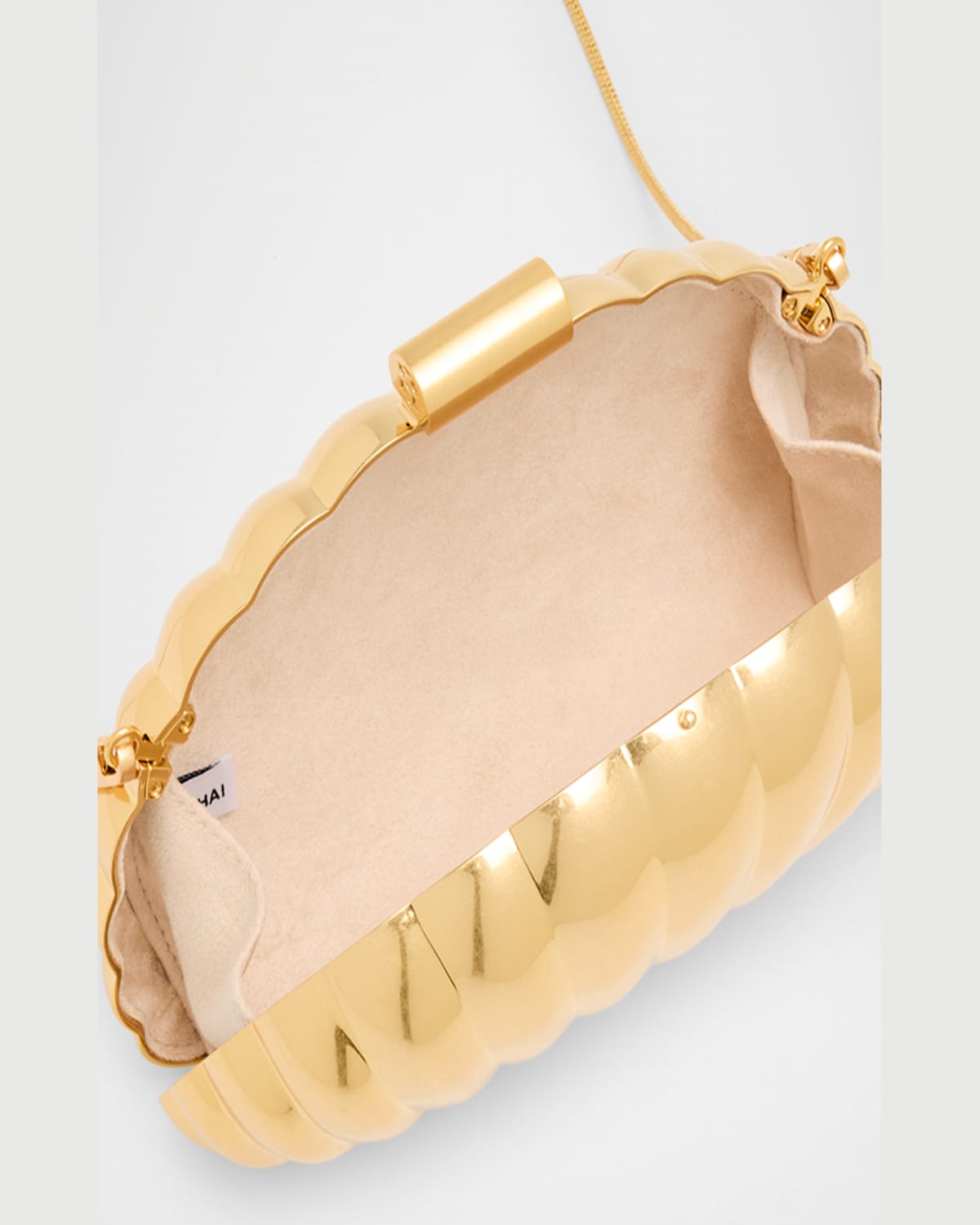 Simkhai Monet Shell Clutch Bag In Gold